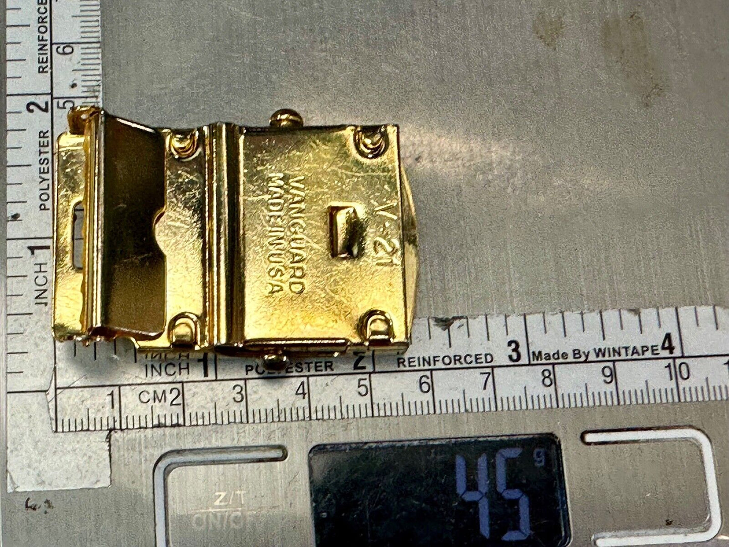 Vanguard V-21 USMC Marines Military Dress Solid Brass belt buckle MADE IN USA