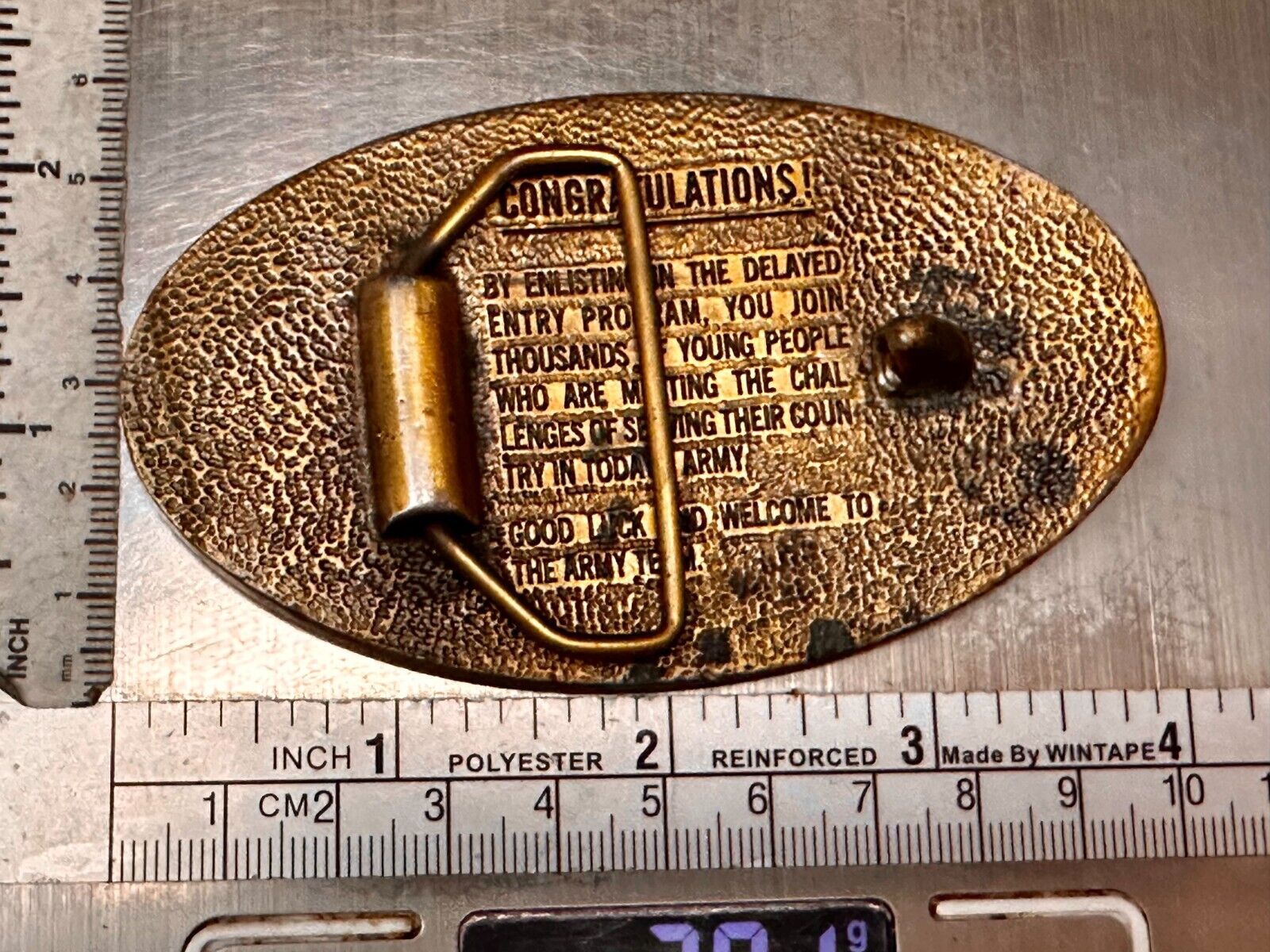 US Army Enlisted Soldier Delayed Entry Program United Staes Military Belt Buckle