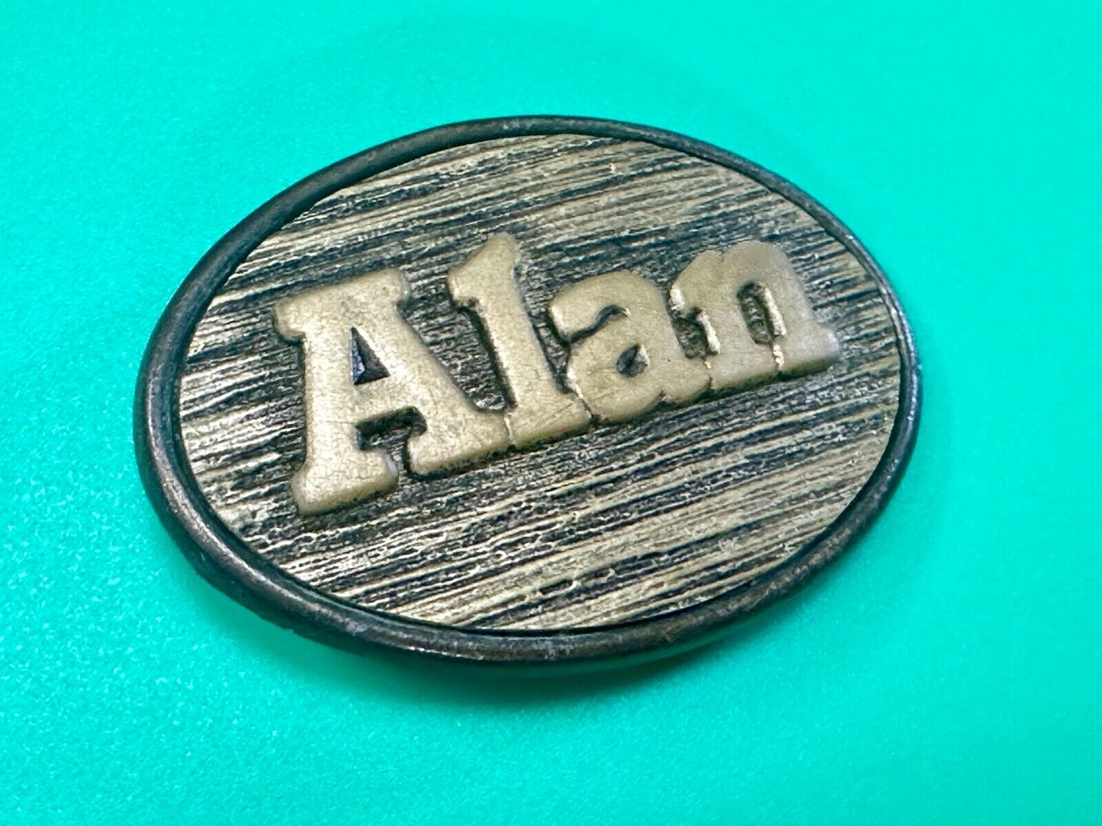 ALAN Custom Name Vintage Western Oval belt buckle by Oden