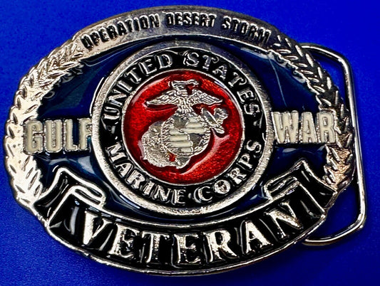 United States Marine Corp. Operation Desert Storm Gulf War Veteran Belt Buckle