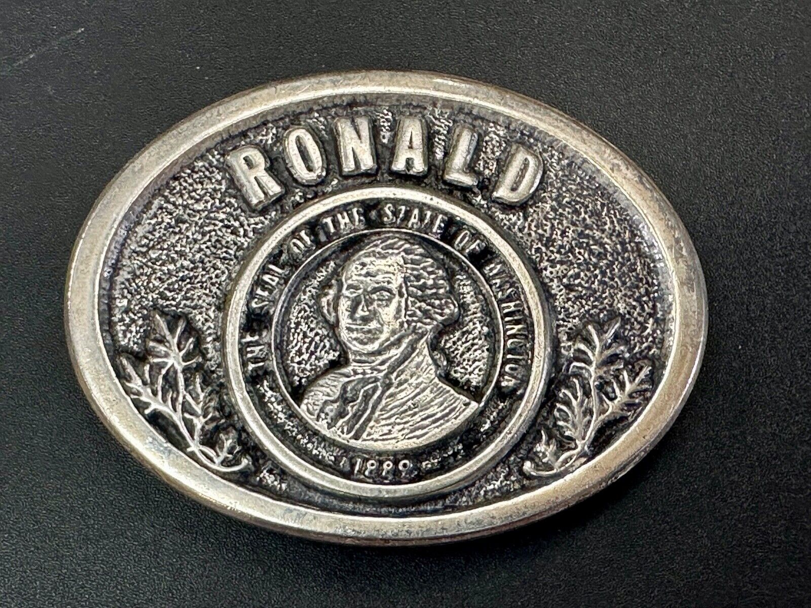 The Seal of the State of Washington Ronald Vtg 1889 belt buckle Art Collectibles