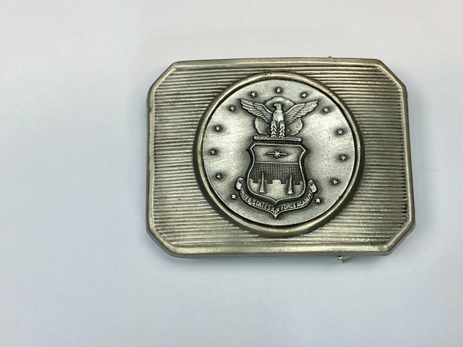 United States Air Force Academy Genuine Pewter Medallion Belt Buckle Fort
