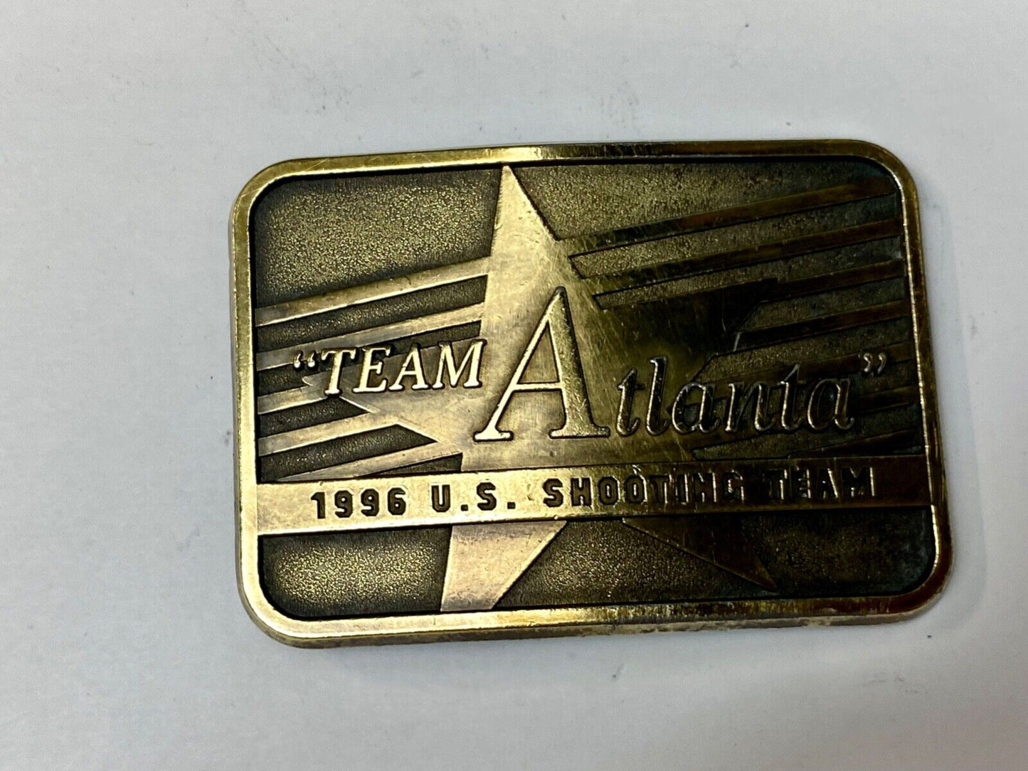 Team Atlanta 1996 U.S. Shooting Team Commemorative Vintage Belt Buckle