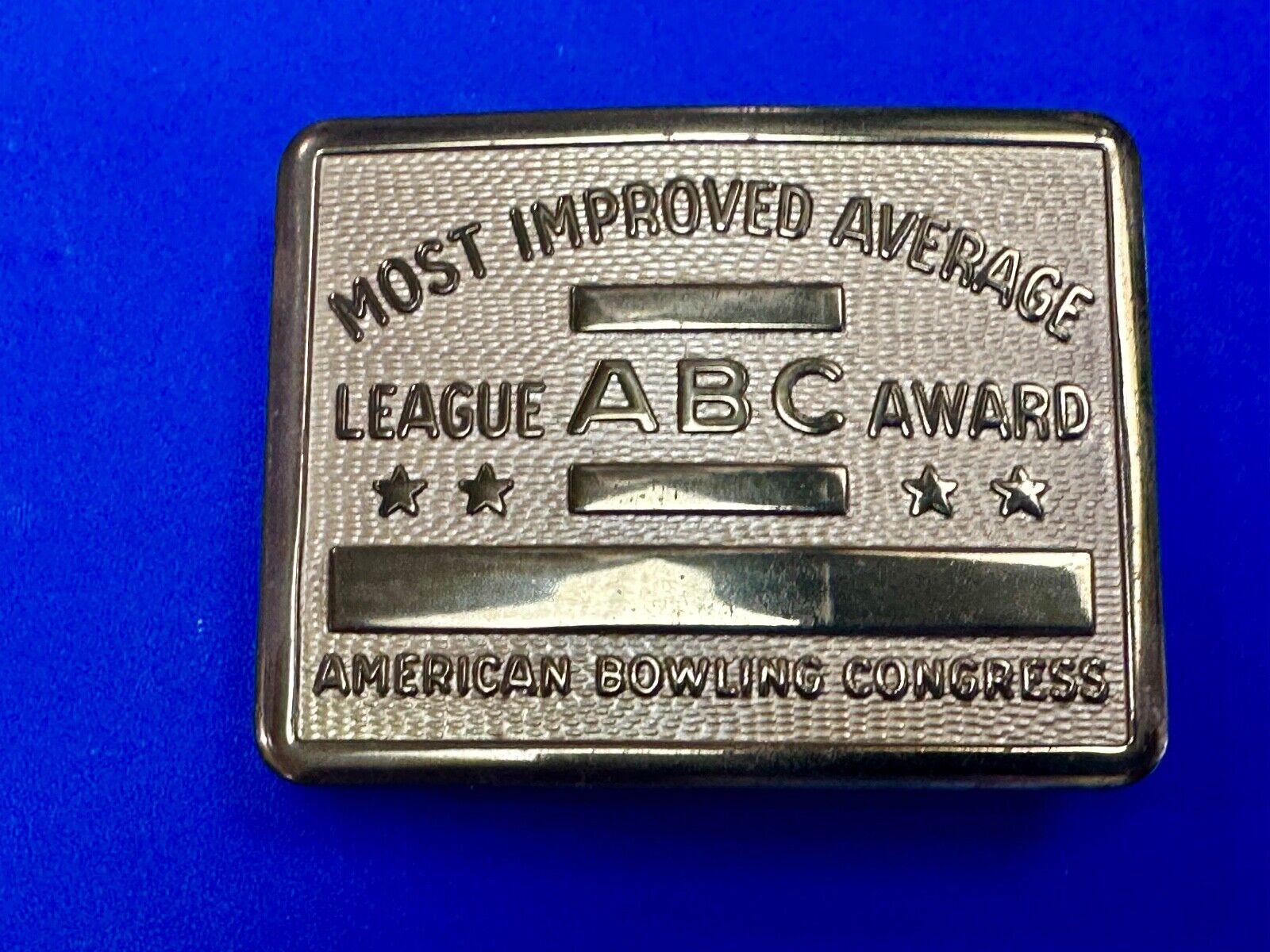 ABC American Bowling Congress Eleven-In-A-Row Brass Belt Buckle to engrave!