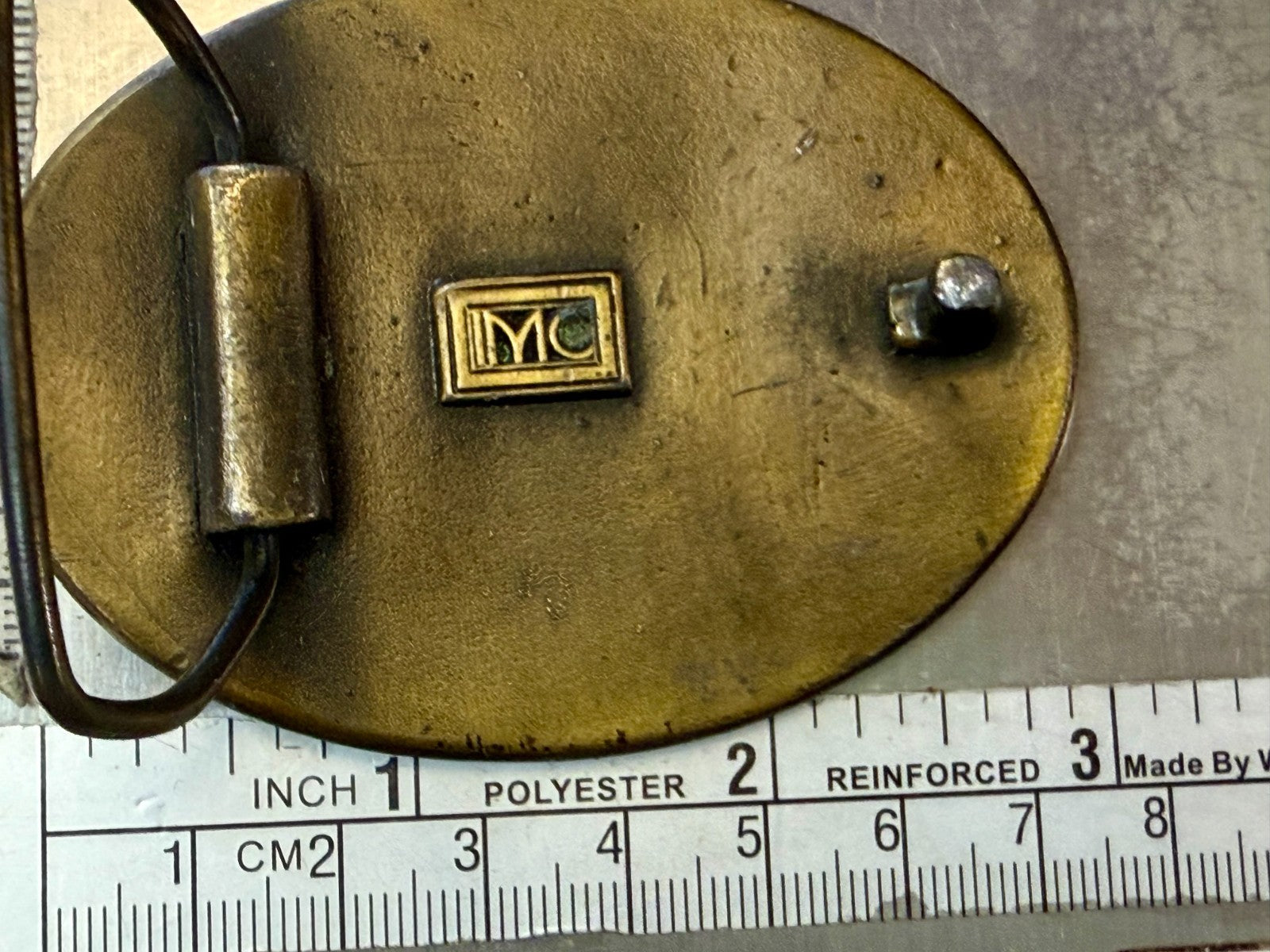 TRW Automotive Parts Advertising Promo Vintage Indiana Metal Craft Belt Buckle