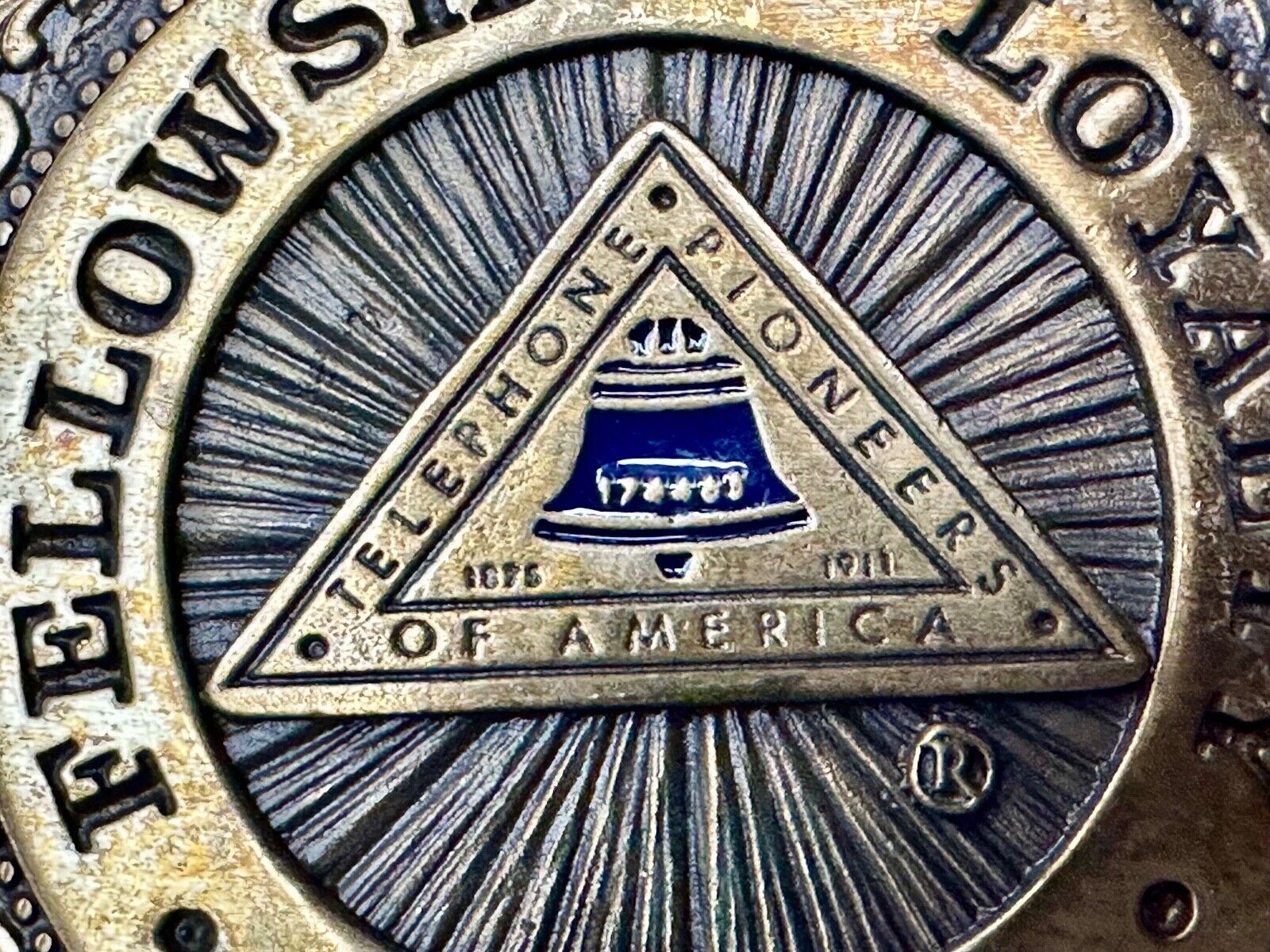 Telephone Pioneers of America TL&B Belt Buckle Fellowship Loyalty Service