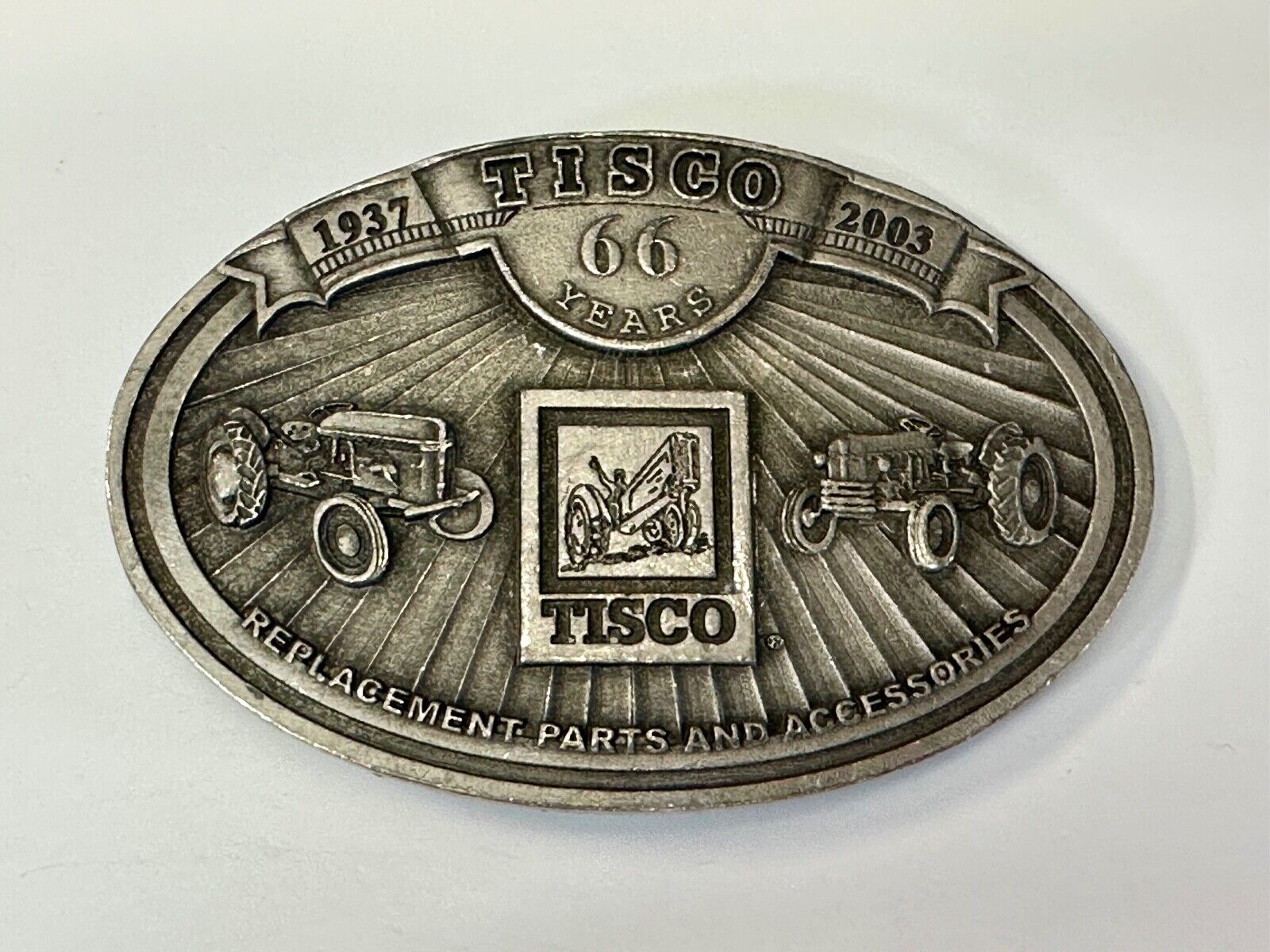 Tisco Farm Tractor Replacement Parts and Accessories vintage 2003 belt buckle
