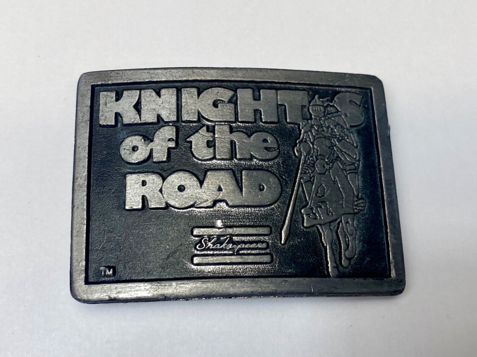 Vintage KNIGHTS OF THE ROAD SHAKESPEARE'S BELT BUCKLE!