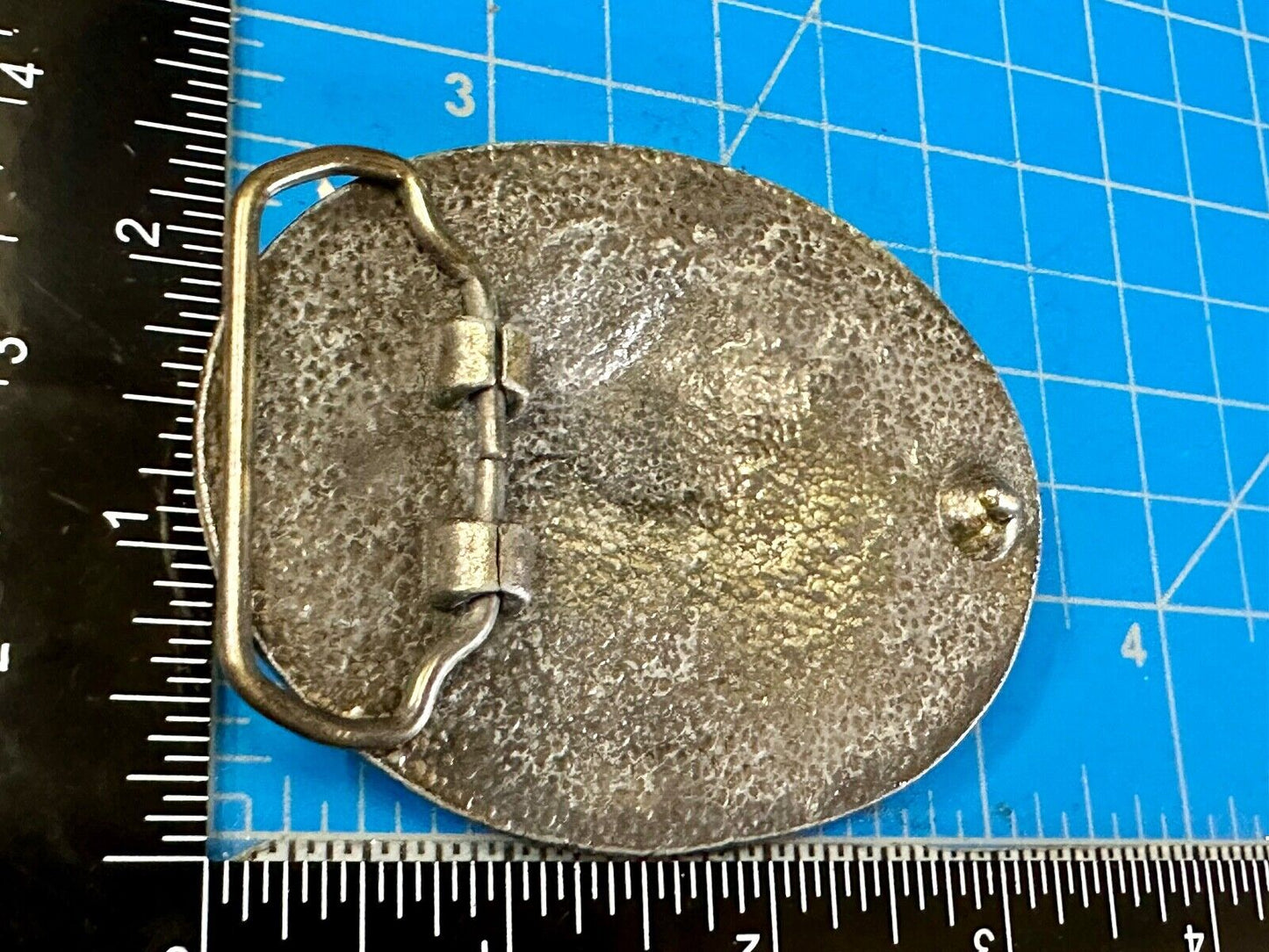 TURF PARADISE ARIZONA HORSE RACING TRACK VINTAGE BRASSTONE BELT BUCKLE