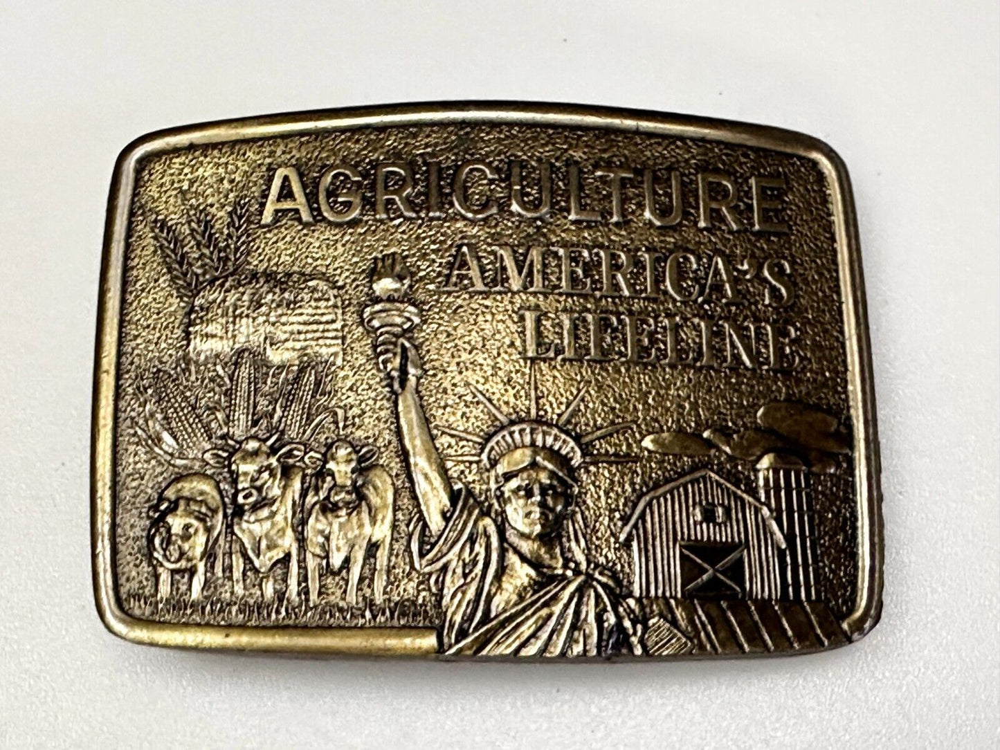 Agriculture America's Lifeline Farming - Statue of Liberty Limited Belt Buckle