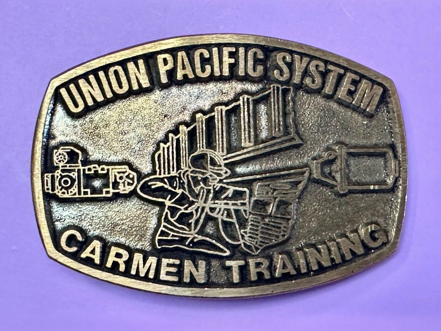 Union Pacific Railroad Train Carmen Training Solid Brass dynabuckle Belt Buckle