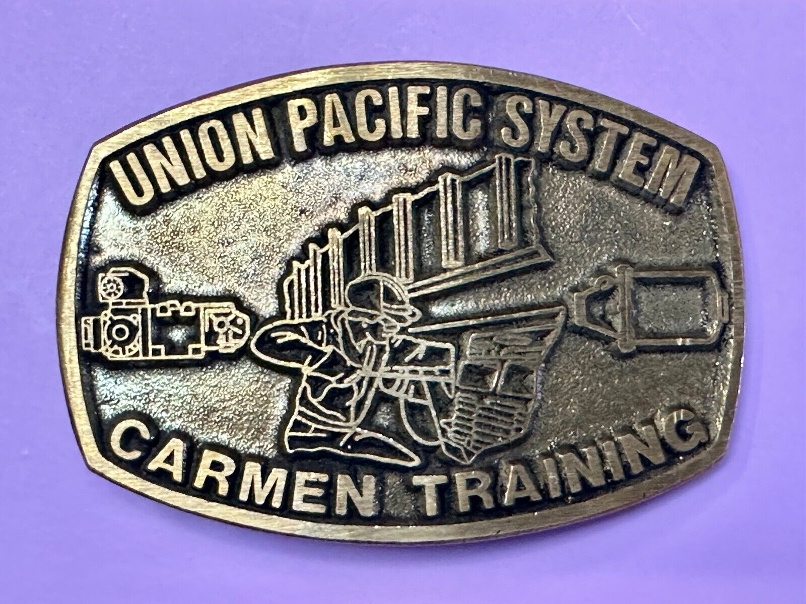 Union Pacific Railroad Train Carmen Training Solid Brass dynabuckle Belt Buckle