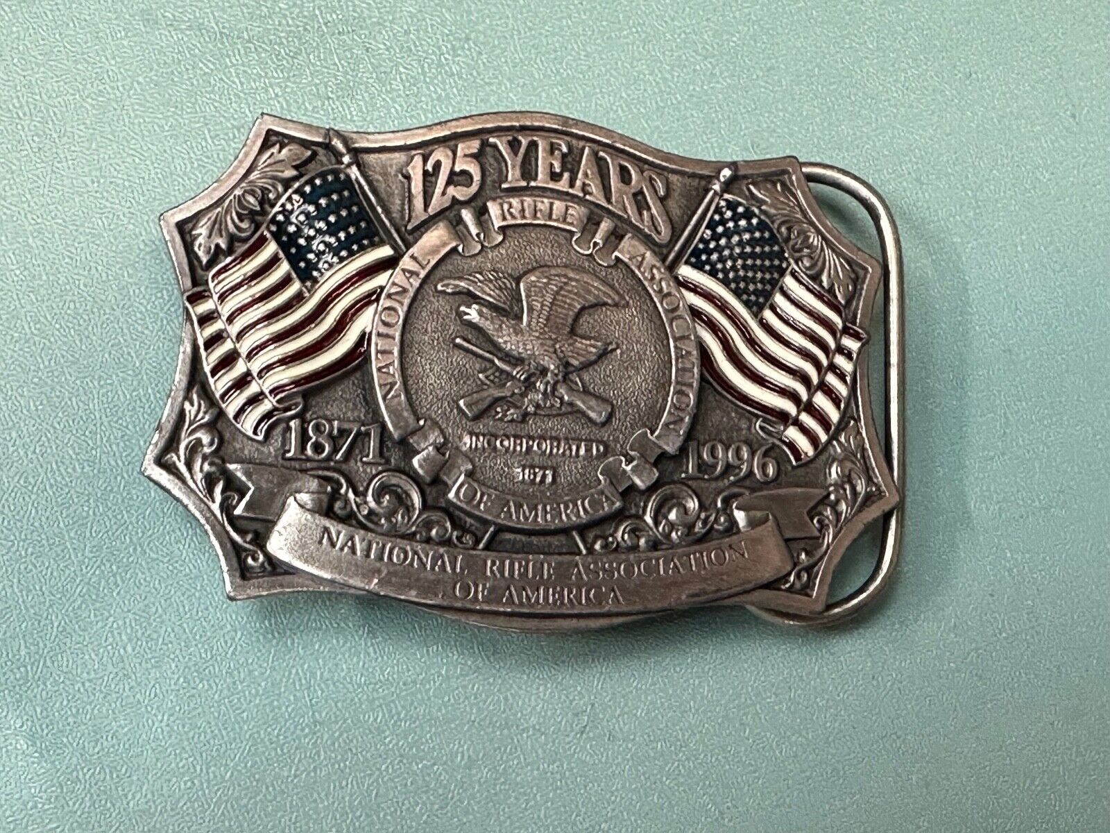 1996 NRA National Rifle Association Firearms Freedom 125 year celebration belt