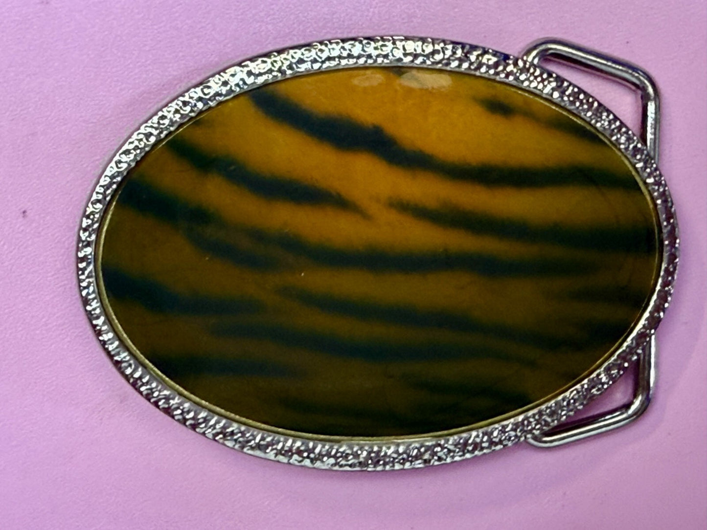 Tiger Stripes Animal Print Pattern Vintage Retro 3" Wide Belt Buckle