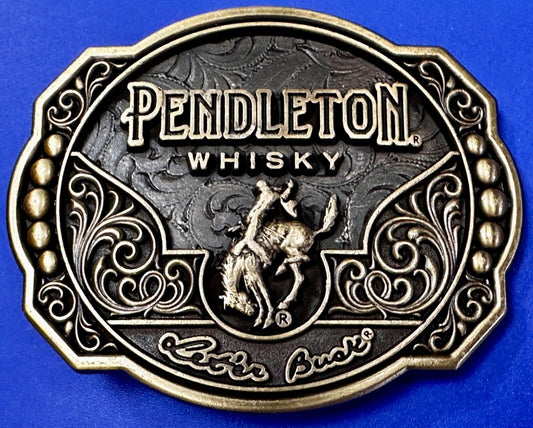 2024 Pendleton Whiskey Let'er Buck Rodeo Cowboy Montana Silversmiths Belt Buckle