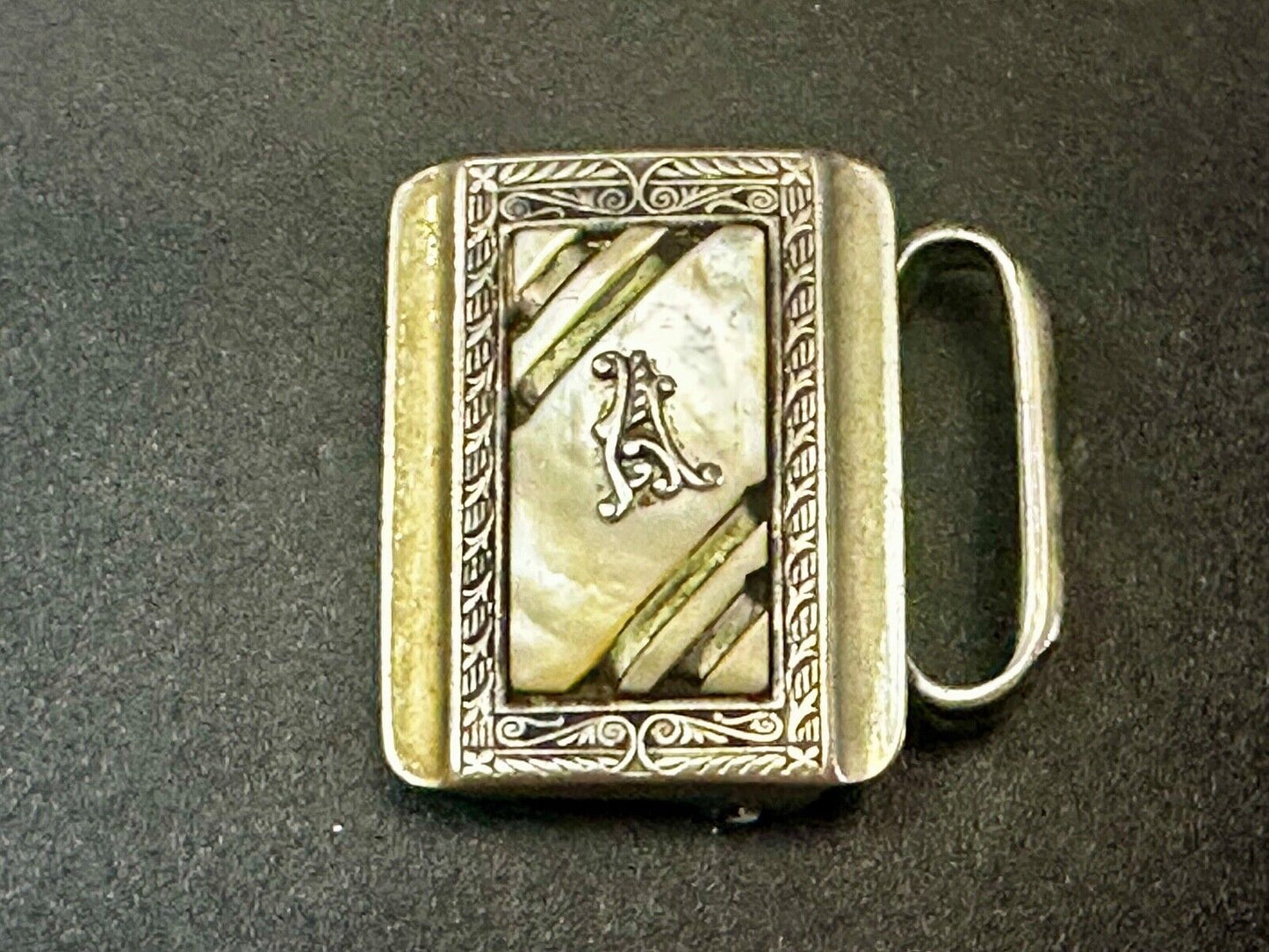 Art Deco Letter A Initial Monogram Belt Buckle by KantSlip