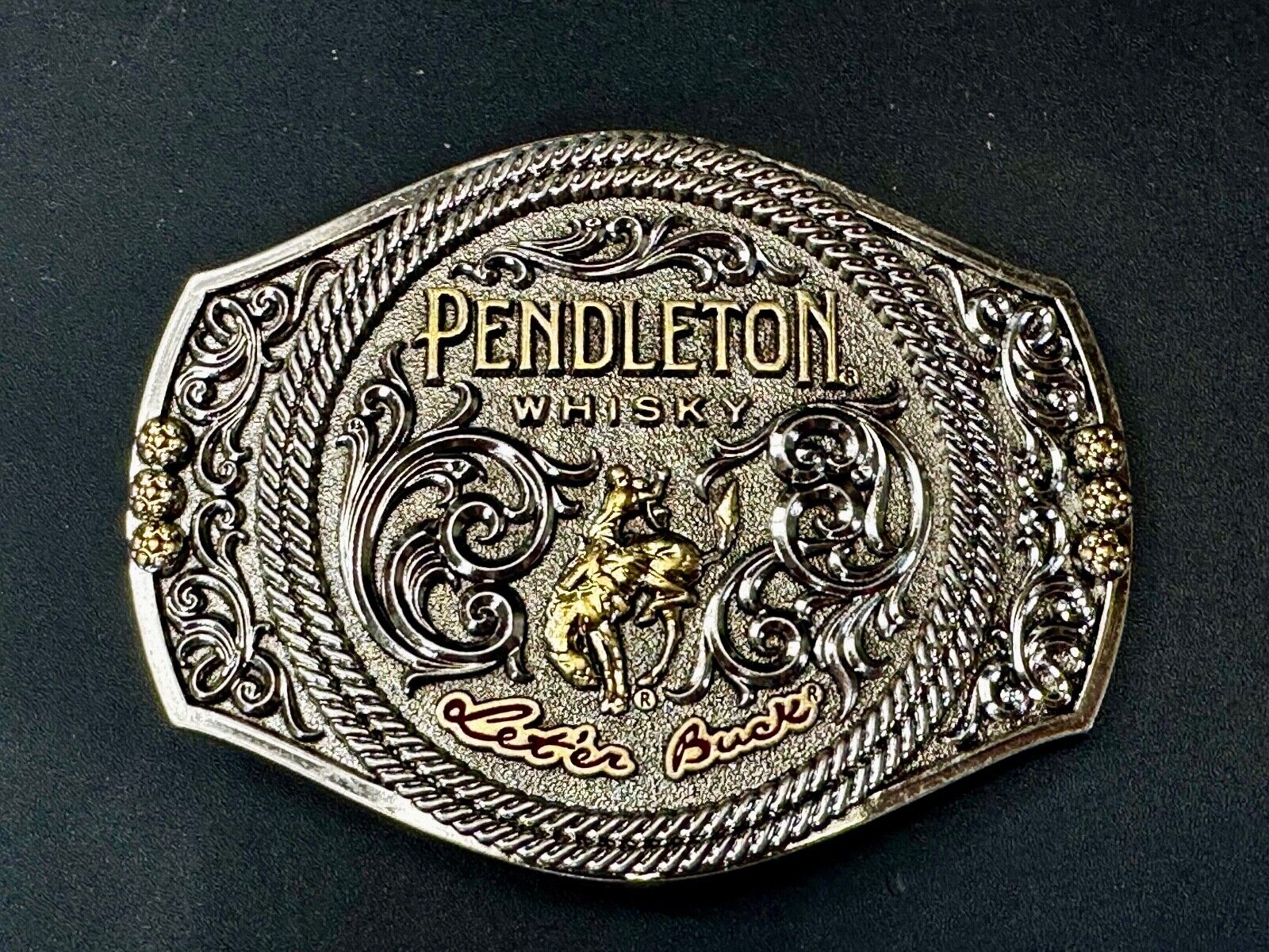 2021 PENDLETON Whisky Let'er Buck Rodeo Cowboys Montana Silversmiths Belt Buckle