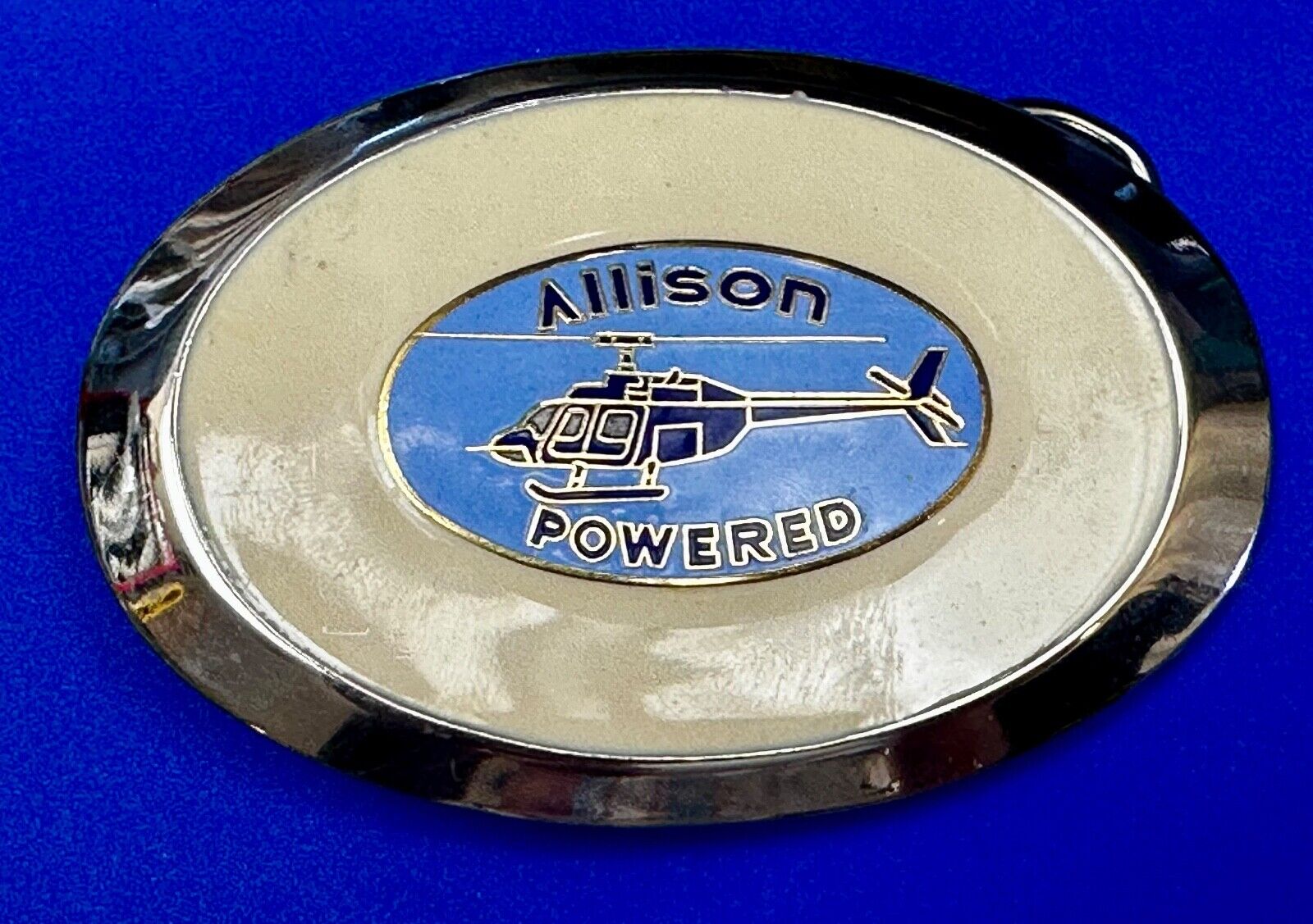 Allison Helicopters Indianapolis Indiana Company Aviation Plane Belt Buckle