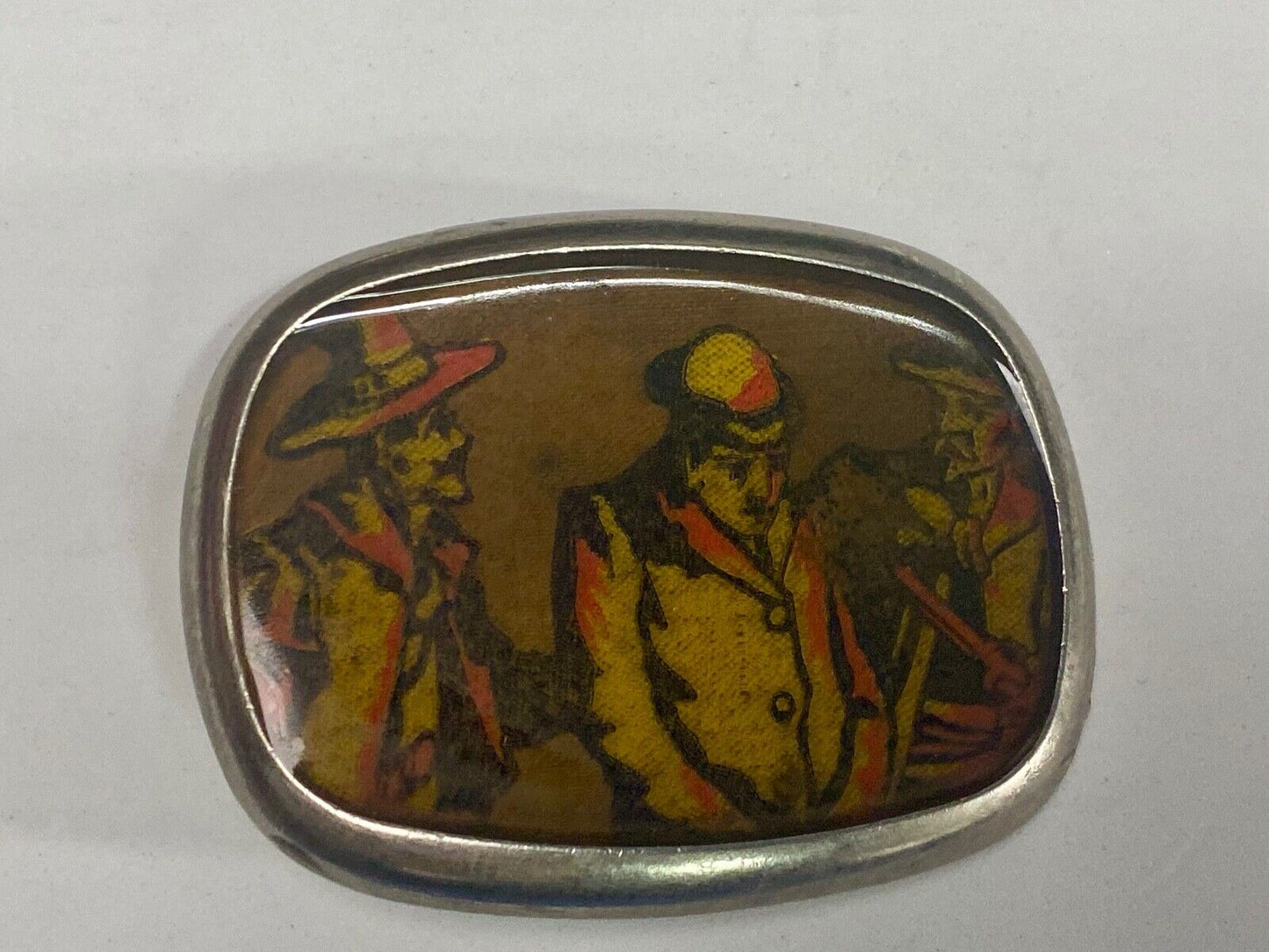 719 Story Picture Belt Buckle   - Old Time Movie Stars