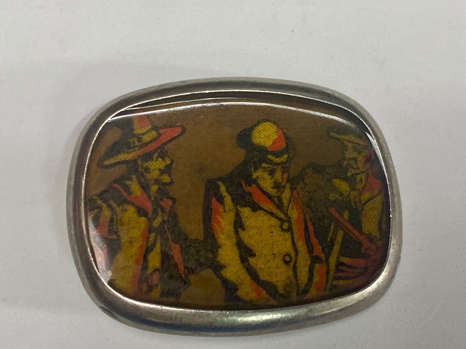 719 Story Picture Belt Buckle   - Old Time Movie Stars