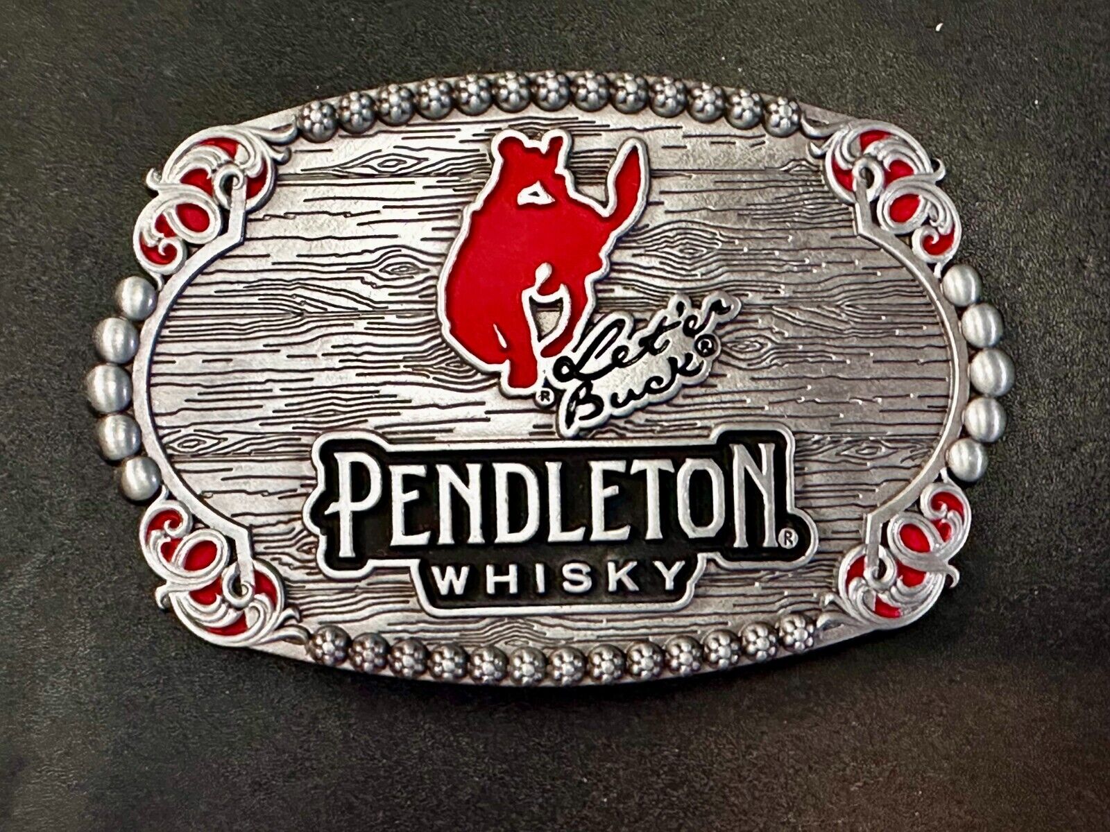 2023 Pendleton Whiskey Leter Buck Rodeo Cowboys Montana Silversmiths Belt Buckle