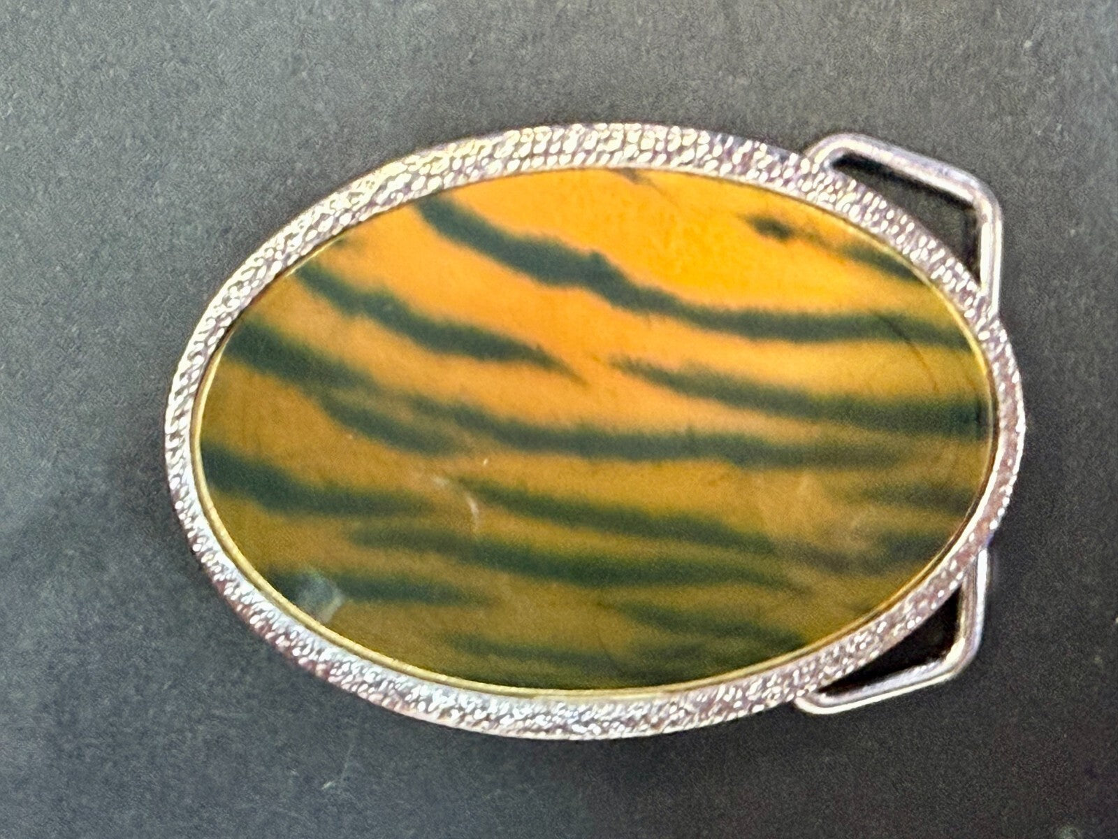 Tiger Stripes Animal Print Pattern Vintage Retro 3" Wide Belt Buckle