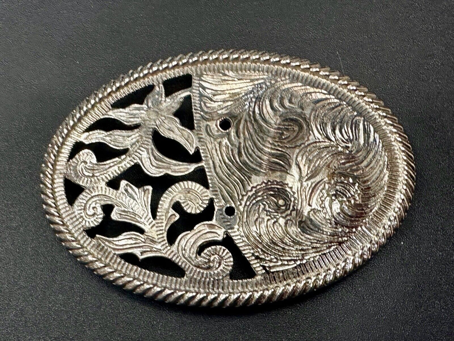 unique western flower swirl belt buckle for centerpiece project or to wear