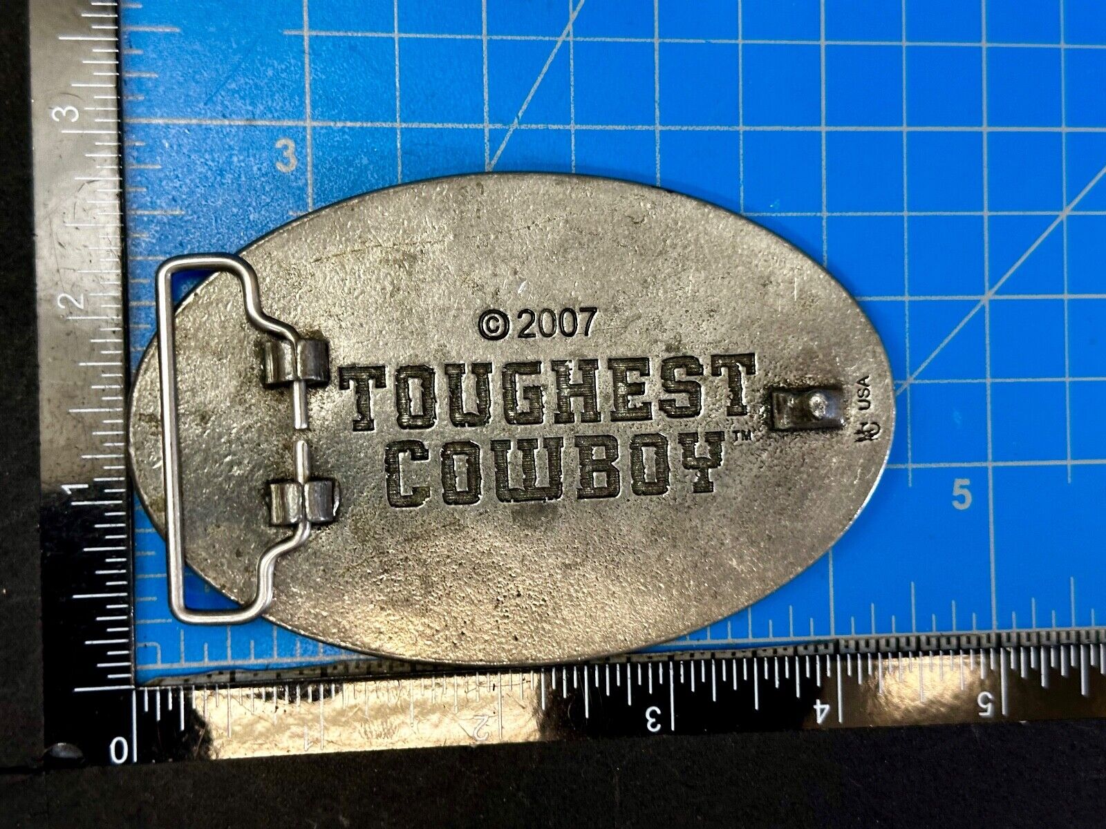 Toughest Cowboy Radio TV Show Commemorative Silver Tone 2007 Belt Buckle