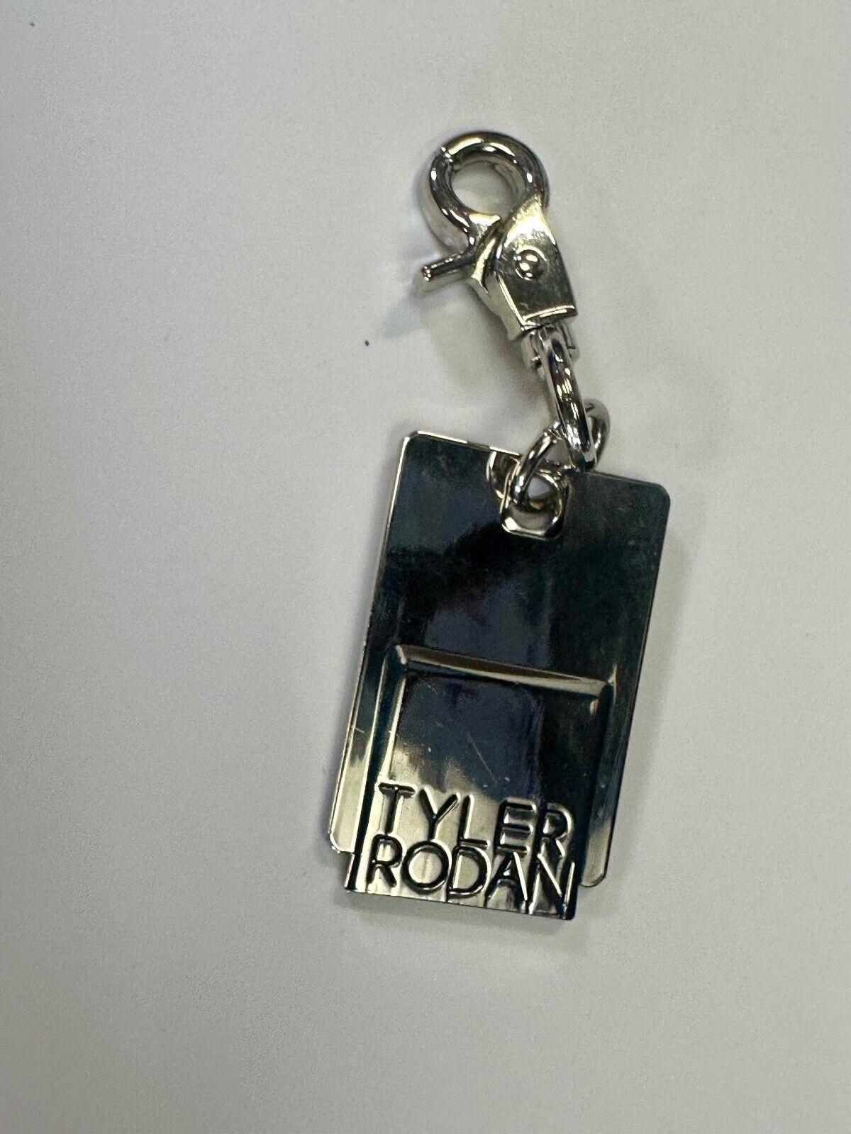 Tyler Rodan Designer Silver Tone Hanging Keychain Ring & Purse Charm Hook