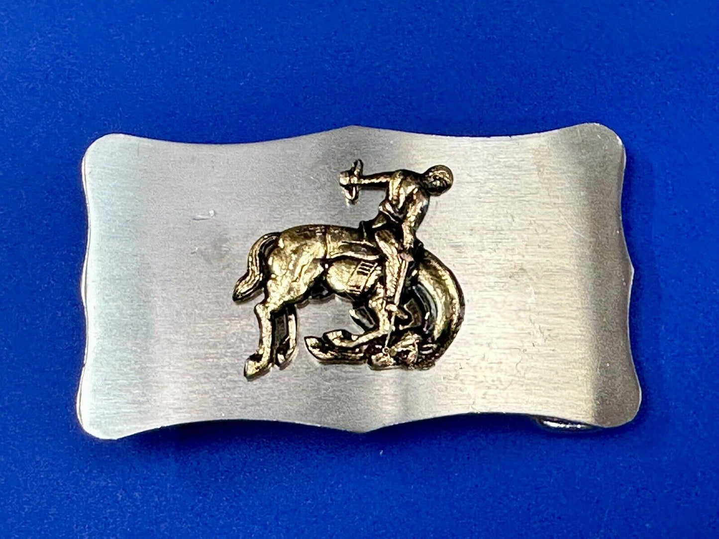 Vintage Cowboy Saddle Bronc western belt buckle Made in Japan