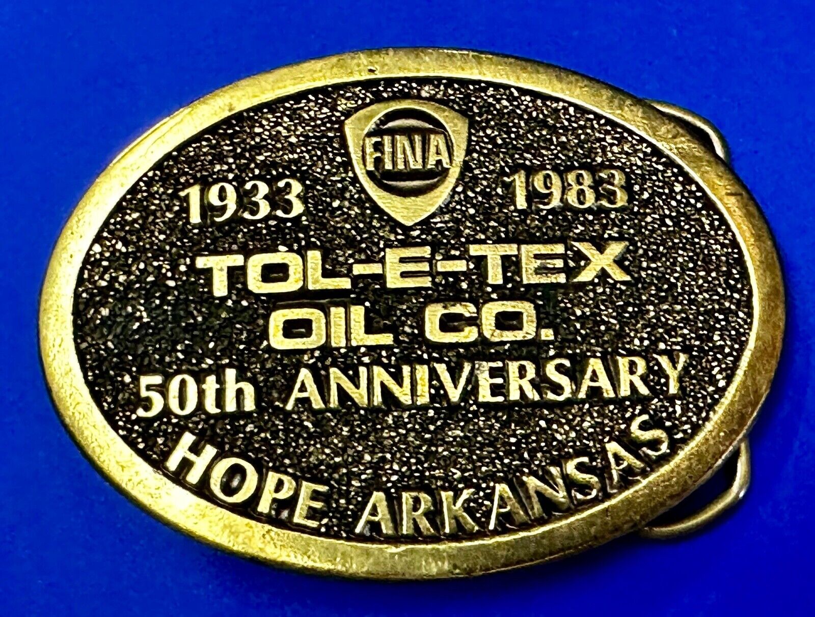 TOL-L-Tex Oil Company Hope Arkansas 50th Anniversary Great American Belt Buckle