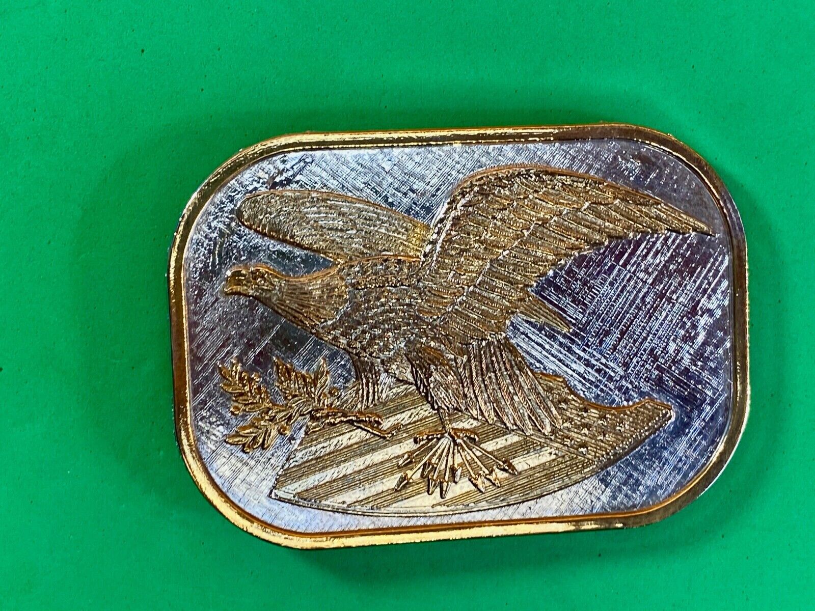 Two Toned Western Diving Hunting Eagle Western Numbered  Belt Buckle 