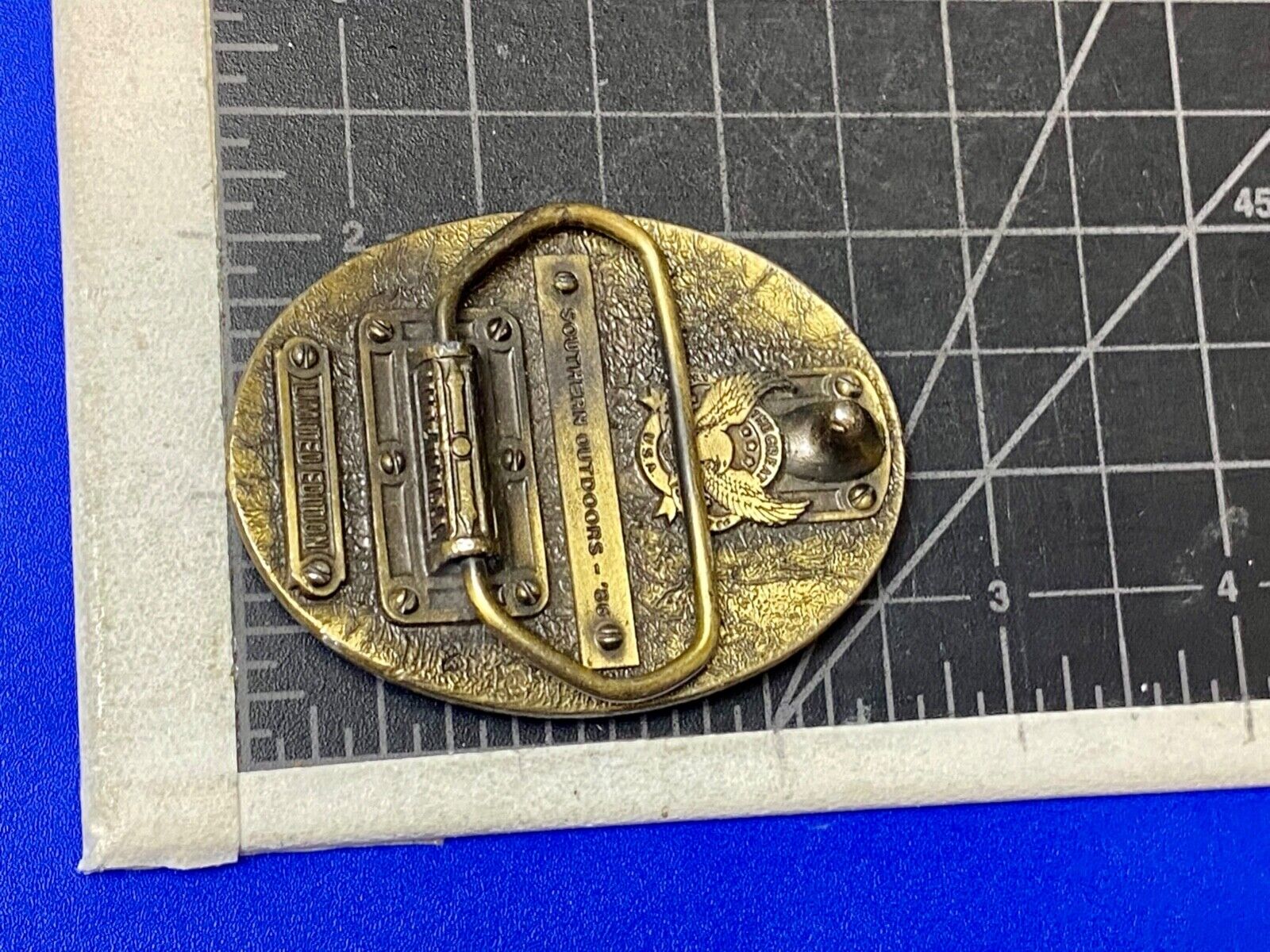 Vintage 1986 **Southern Outdoors Magazine** Commemorative Belt Buckle