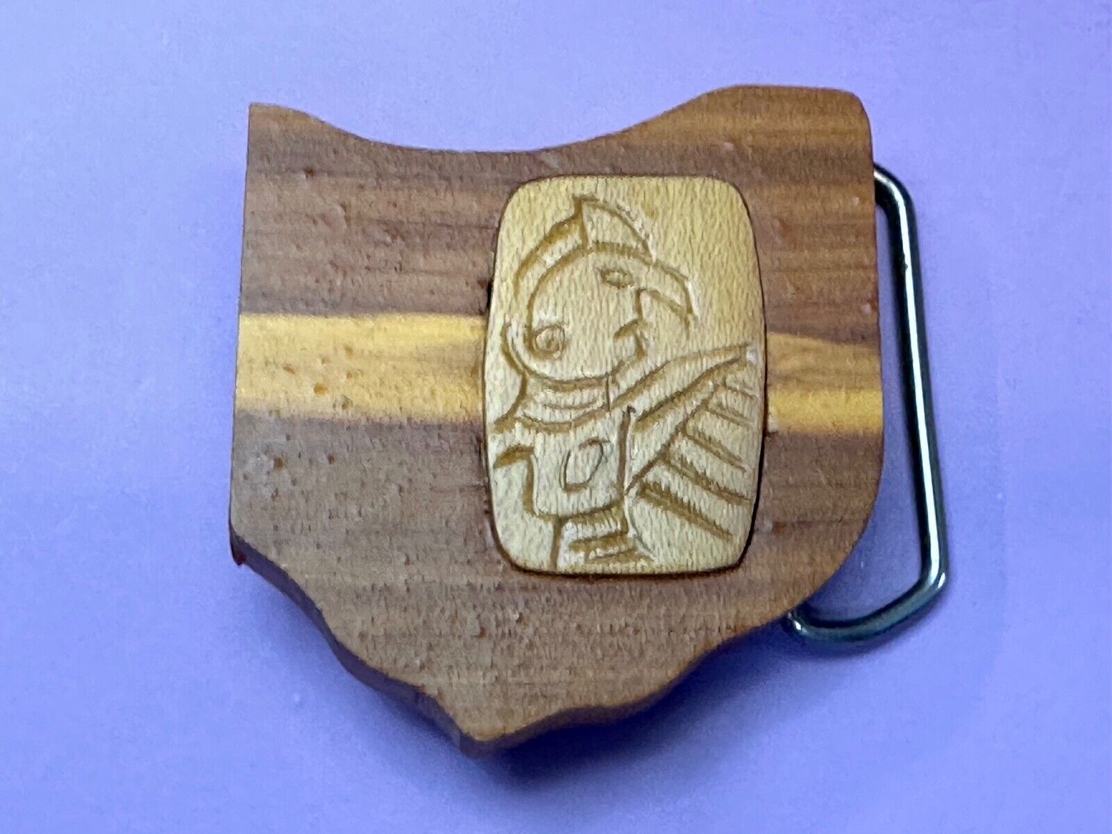 Artisan OHIO state cutout Custom Project wood Belt Buckle Sports fan?
