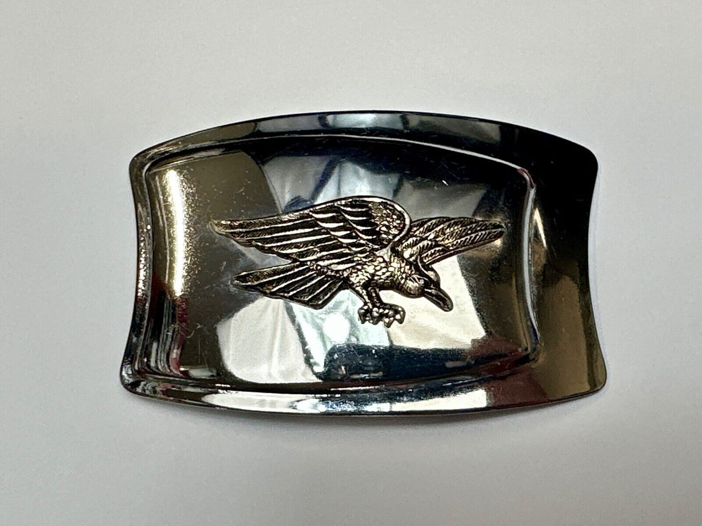 American Eagle - Vintage Mirrored Reflective Two Tone western belt buckle