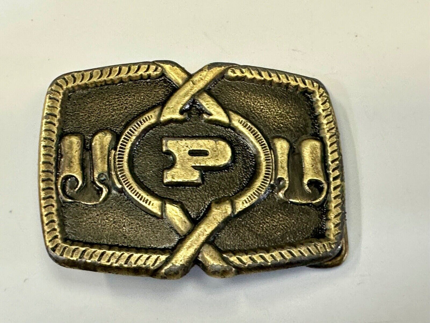 Vintage Letter P - Initial Monogram belt buckle by Oden