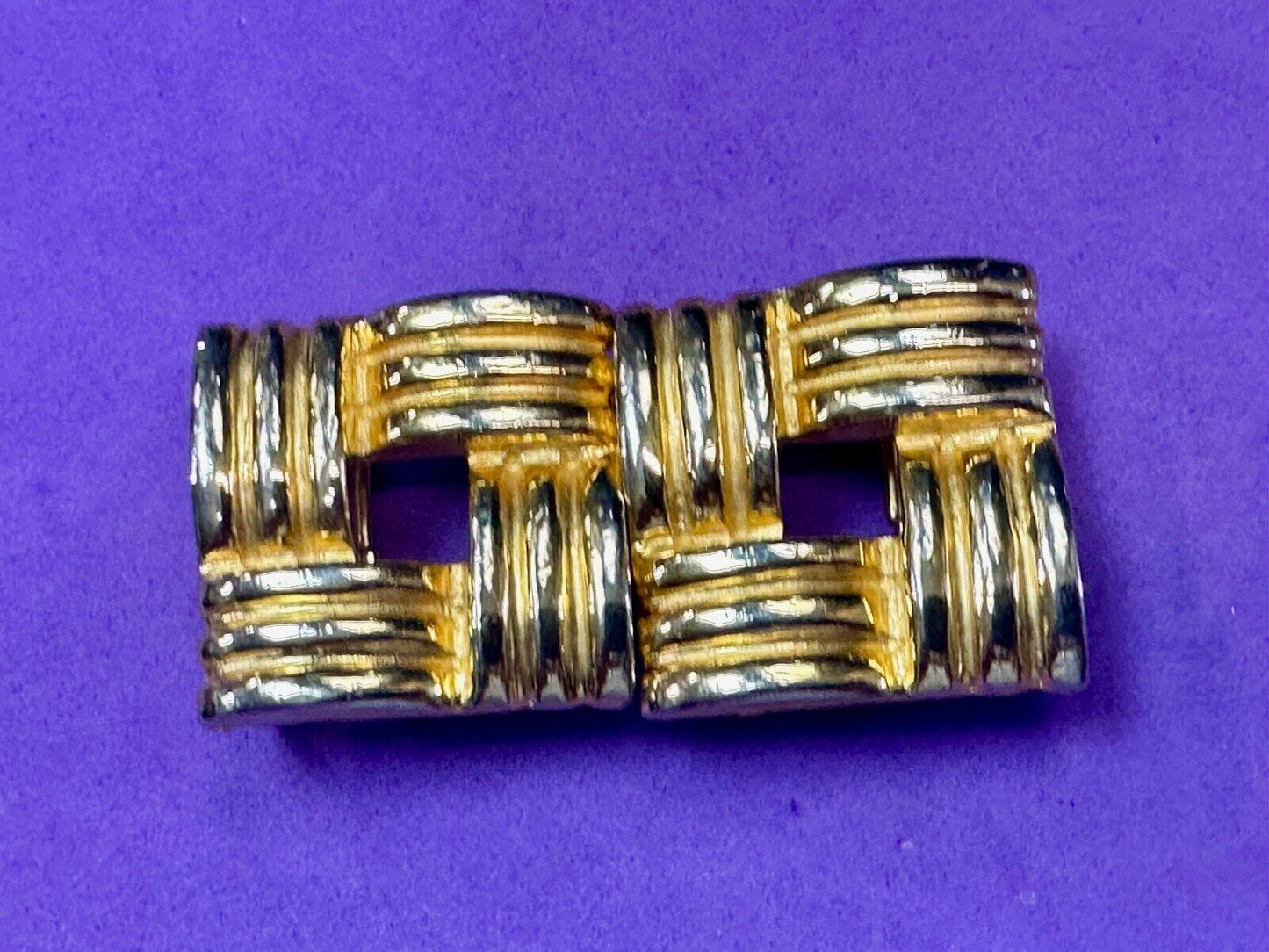 Two piece interconnecting vintage belt buckle by Dotty Smith