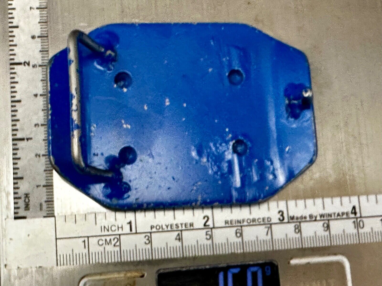 Unique Artisan Butterfly blue and silver tone raised Belt Buckle
