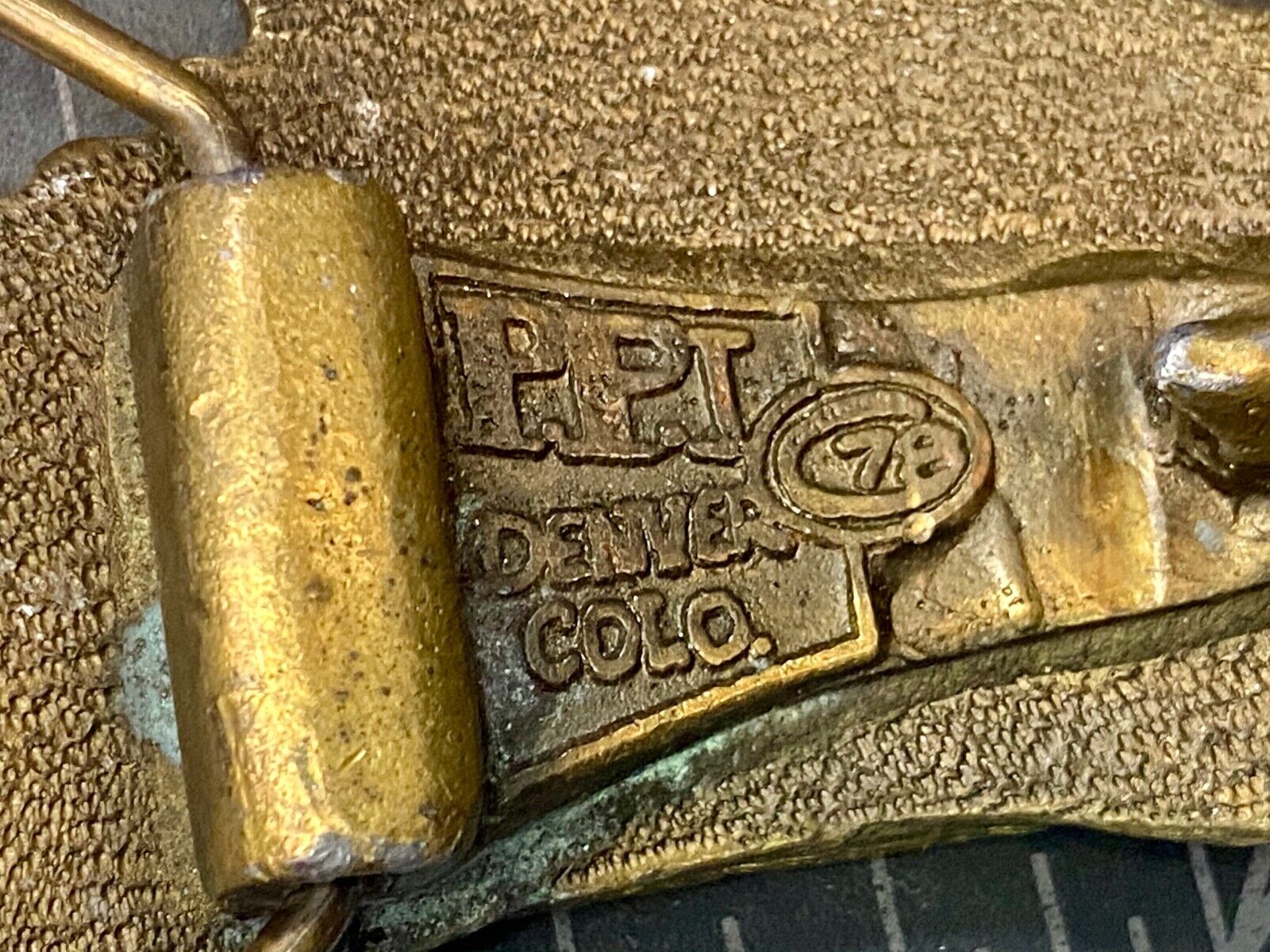 Vintage Figural Cut out Antique Car Collectors Ford? belt buckle by PPI Denver 