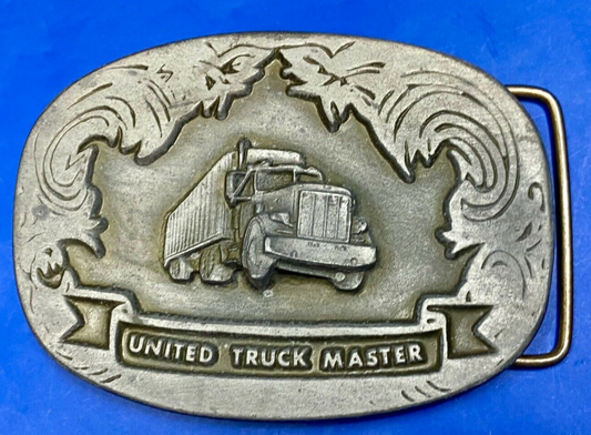 United Truck Master - Vintage Trucker Semi Drivers Big Rig Belt Buckle