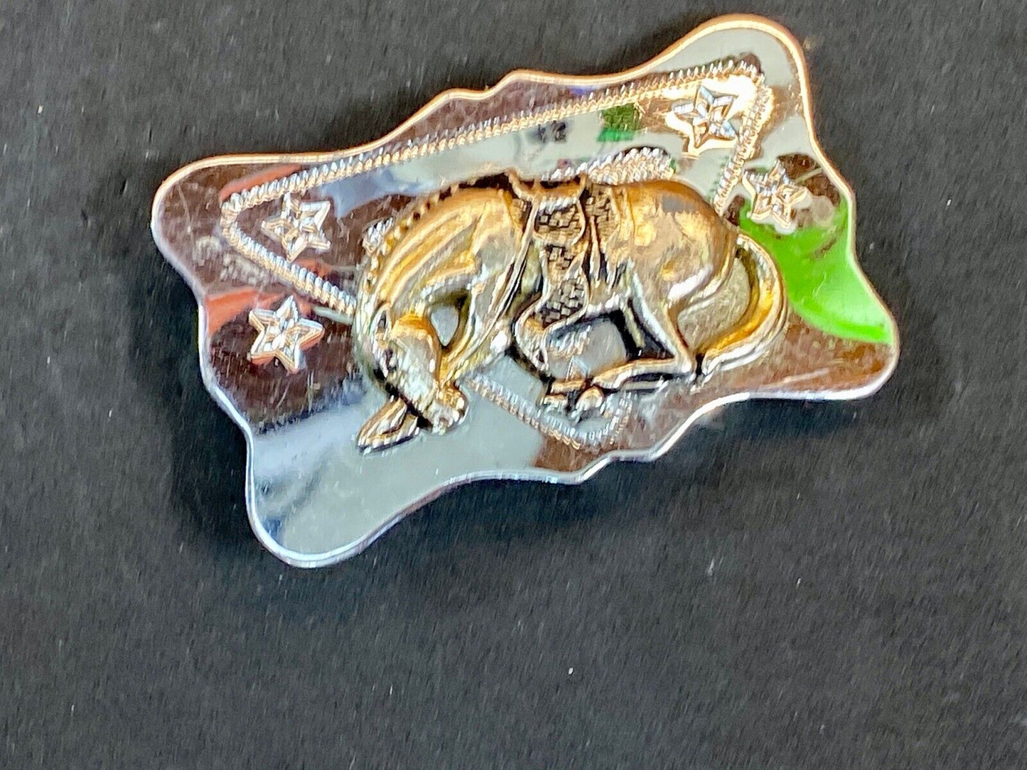 Vintage Knelling End Of The Trail Saddle Horse Western Star Belt Buckle 