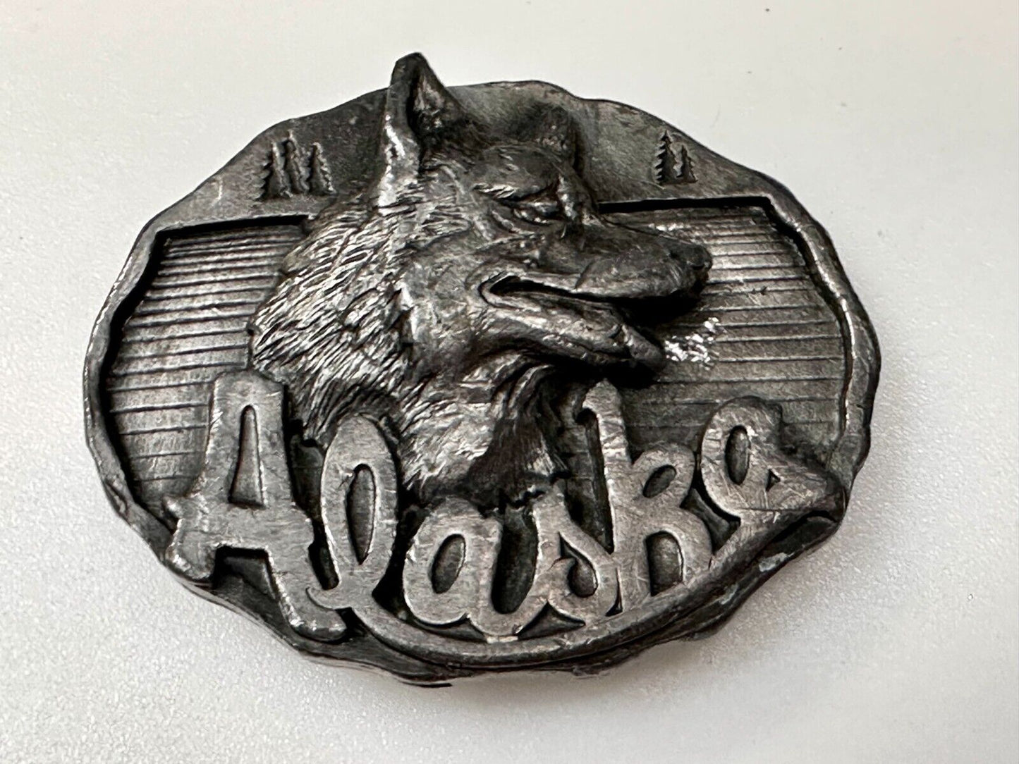 Alaskan Siberian Husky sled dog Commemorative 1987 Belt Buckle by J&H Sales