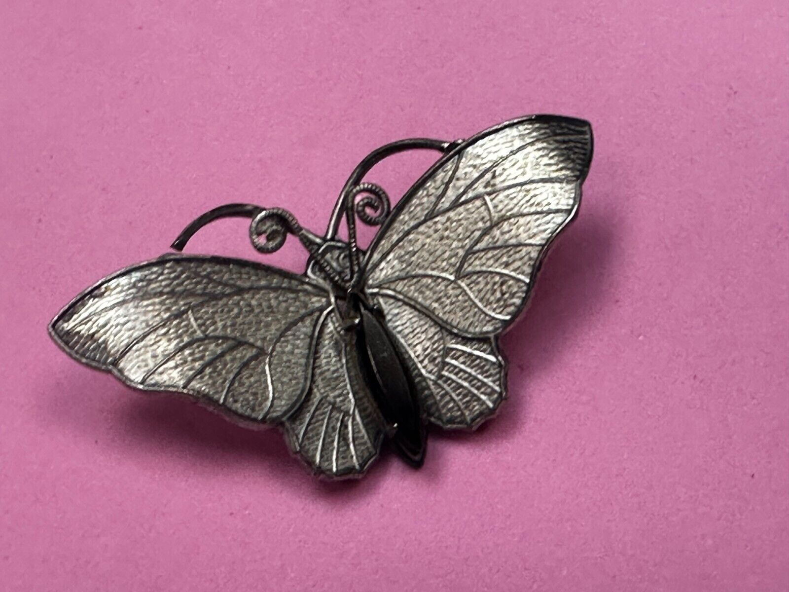 Beautiful Butterfly Cutout Silver Tone Brooch Pin Original by Robert