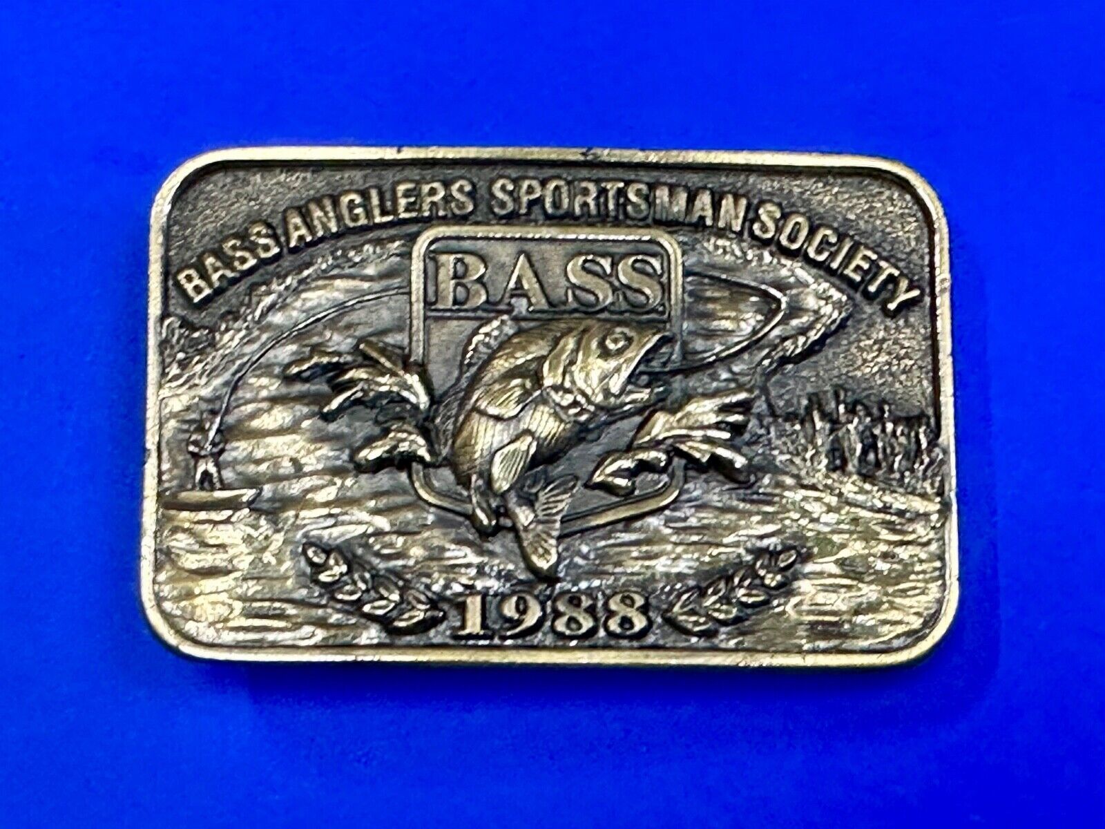 BASS Anglers Sportsman Society Fishing Club Great American belt buckle Co