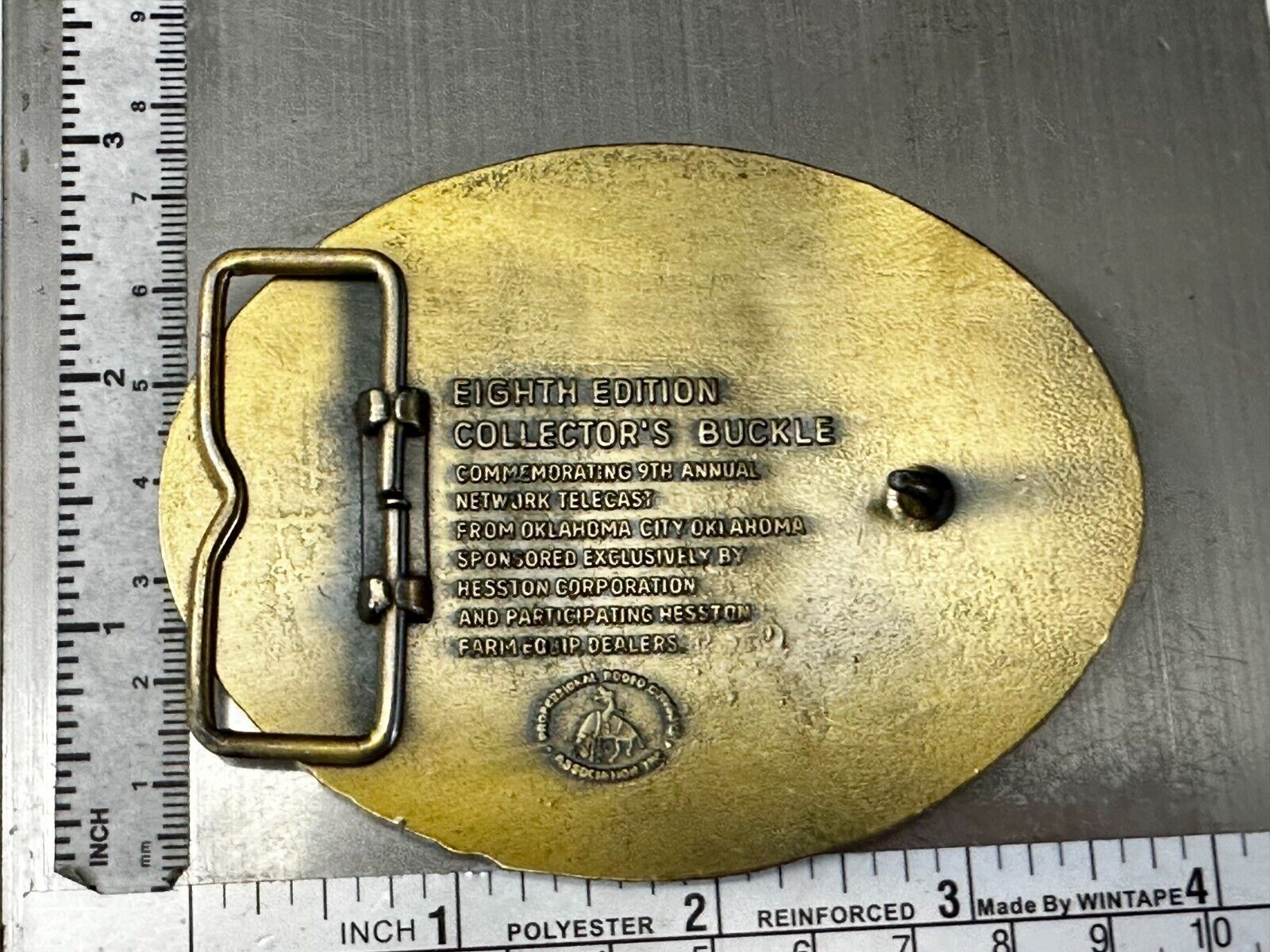 1982 Hesston National Finals Rodeo NFR Rodeo All Around Cowboy Belt Buckle