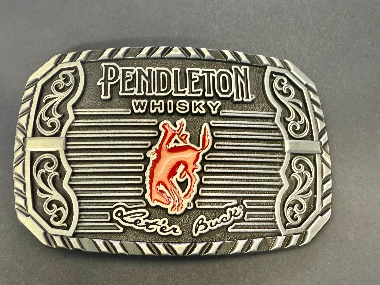 2025 Pendleton Whiskey Let'er Buck Rodeo Cowboy Montana Silversmiths Belt Buckle