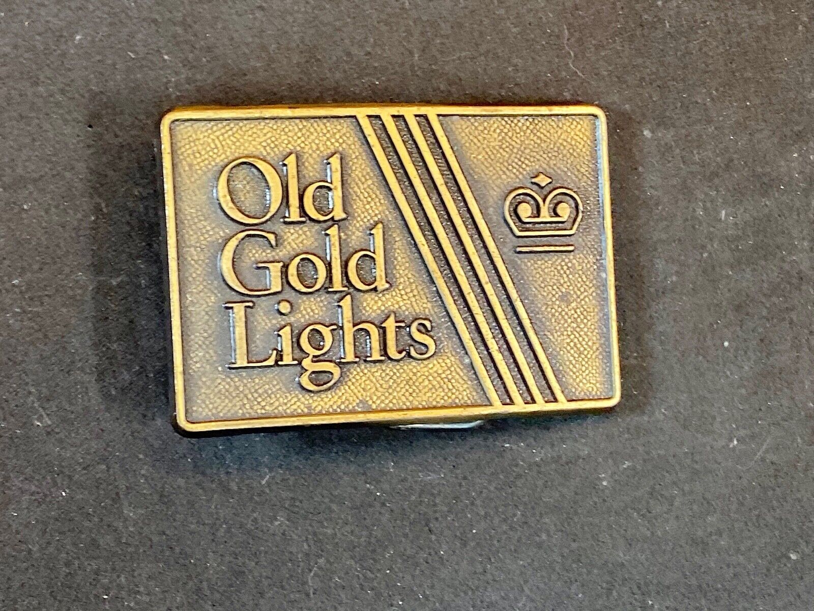Vintage Advertising Old Gold Lights Tobacco Cigarette Company Belt Buckle Ldl