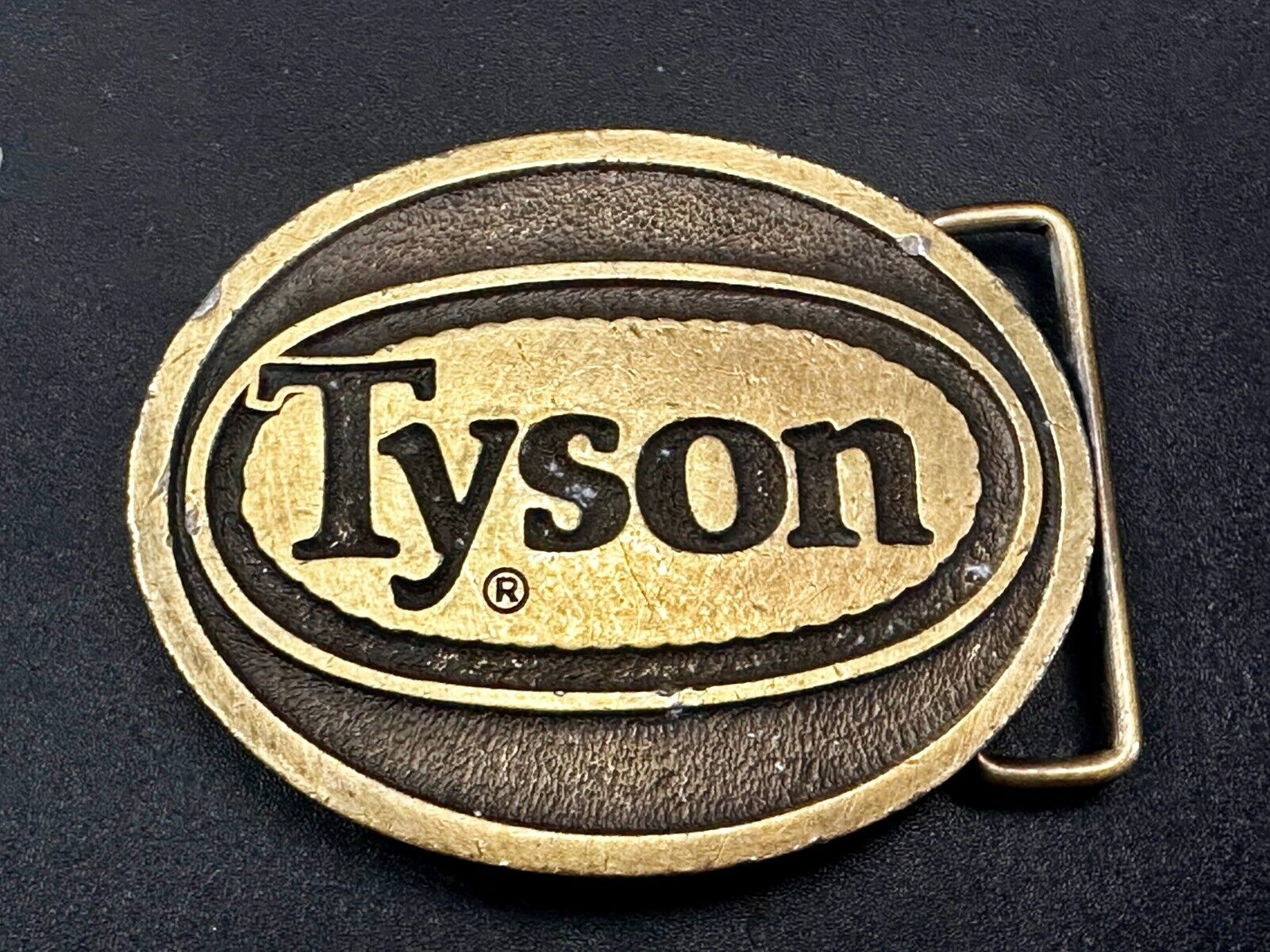 Tyson Food Brands Advertisement Vintage Belt Buckle CD Hit Made in Usa