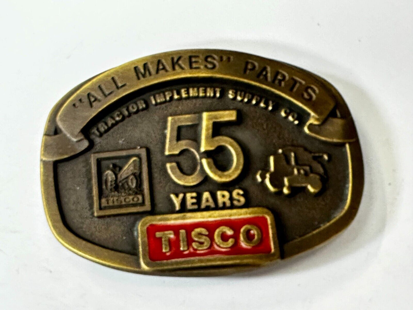 TISCO 55 Years -  All Makes Parts NOS  Tractor Implement Supply Belt Buckle