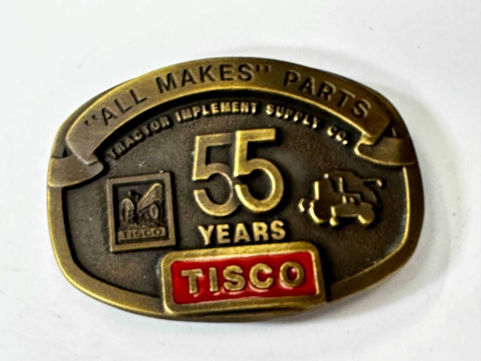 TISCO 55 Years -  All Makes Parts NOS  Tractor Implement Supply Belt Buckle